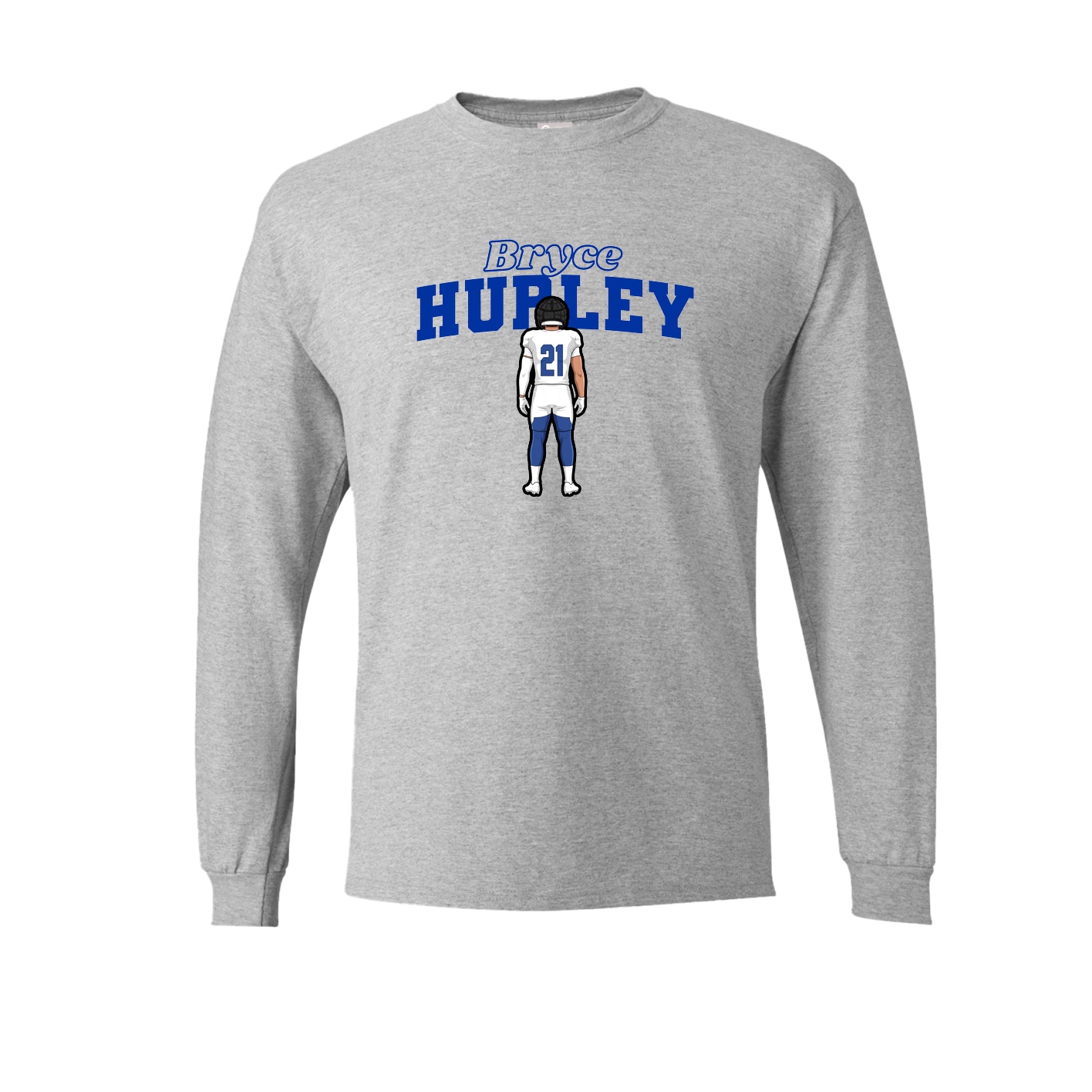 Long Sleeve Tee — Name Arch in Grey