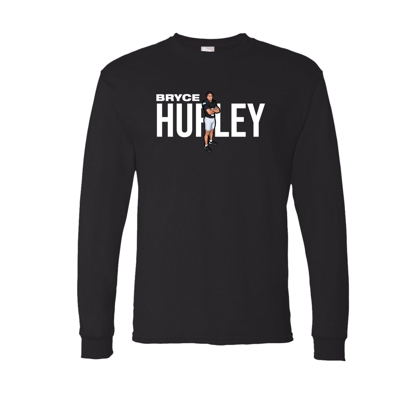 Long Sleeve Tee — Player Name in Black