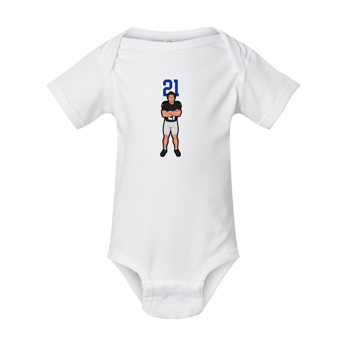 Baby Onesie — Number Top in White