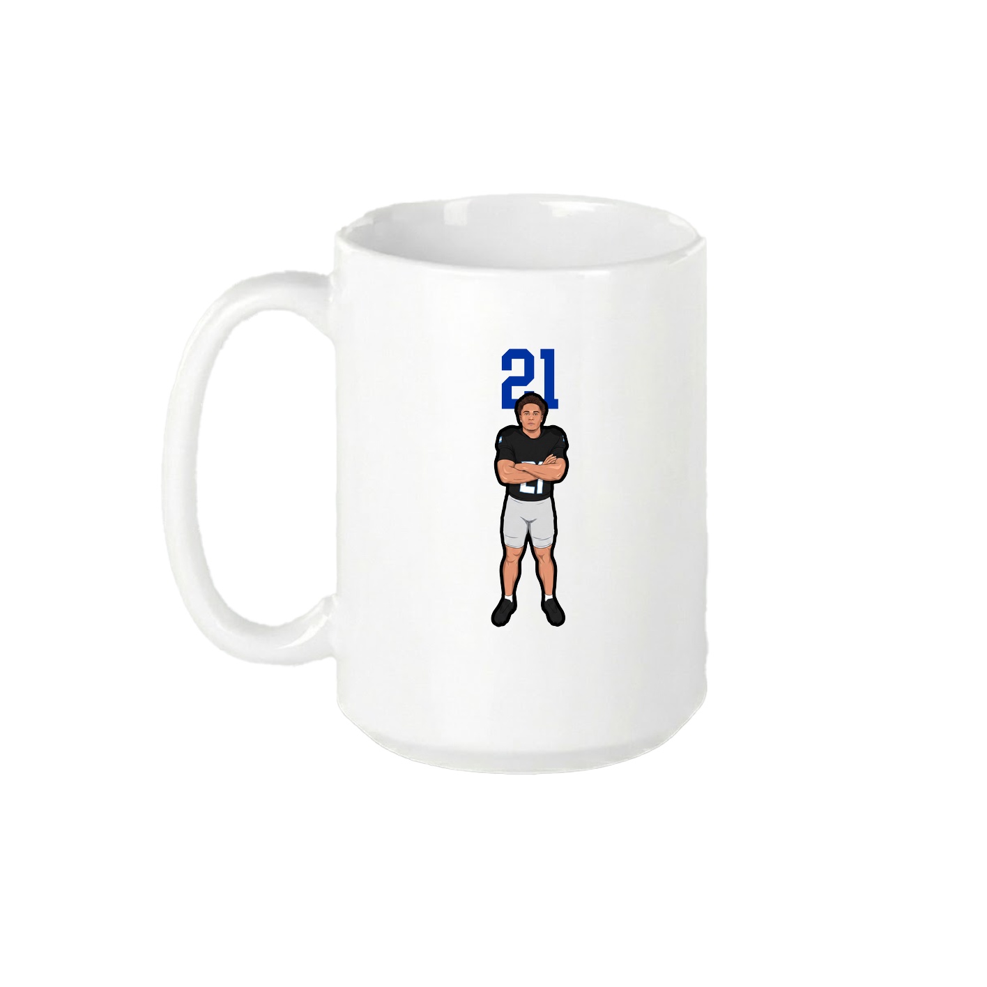 15oz Coffee Mug — Number Top in White