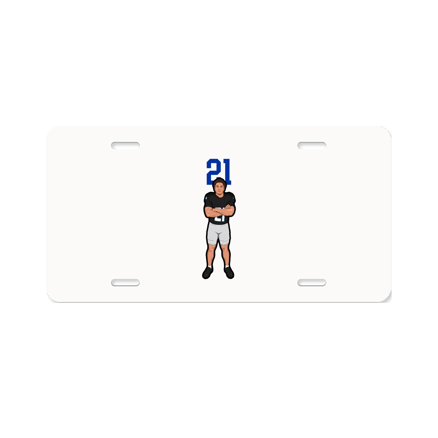 License Plate — Number Top in Classic