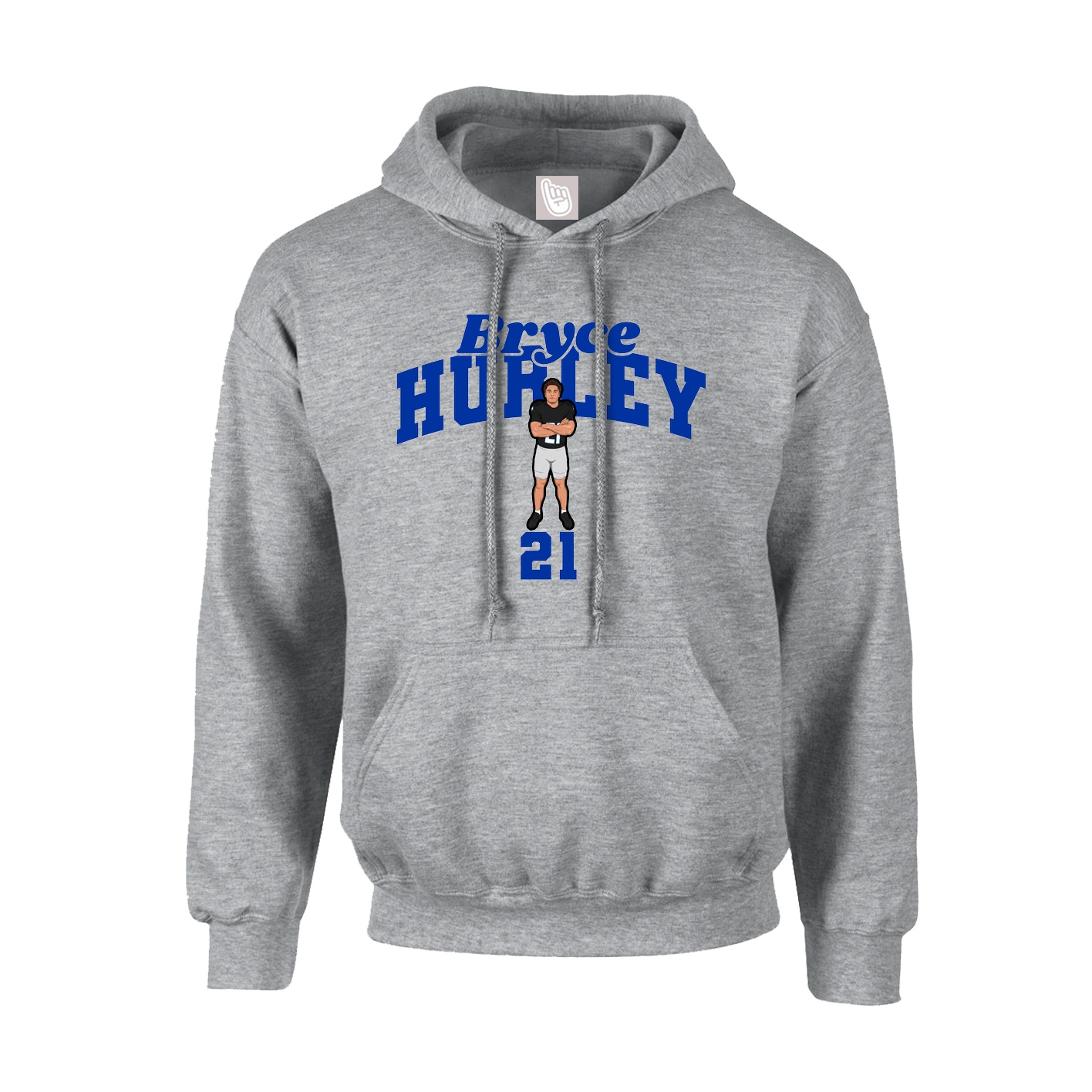 Youth Hoodie — Signature Arch in Grey