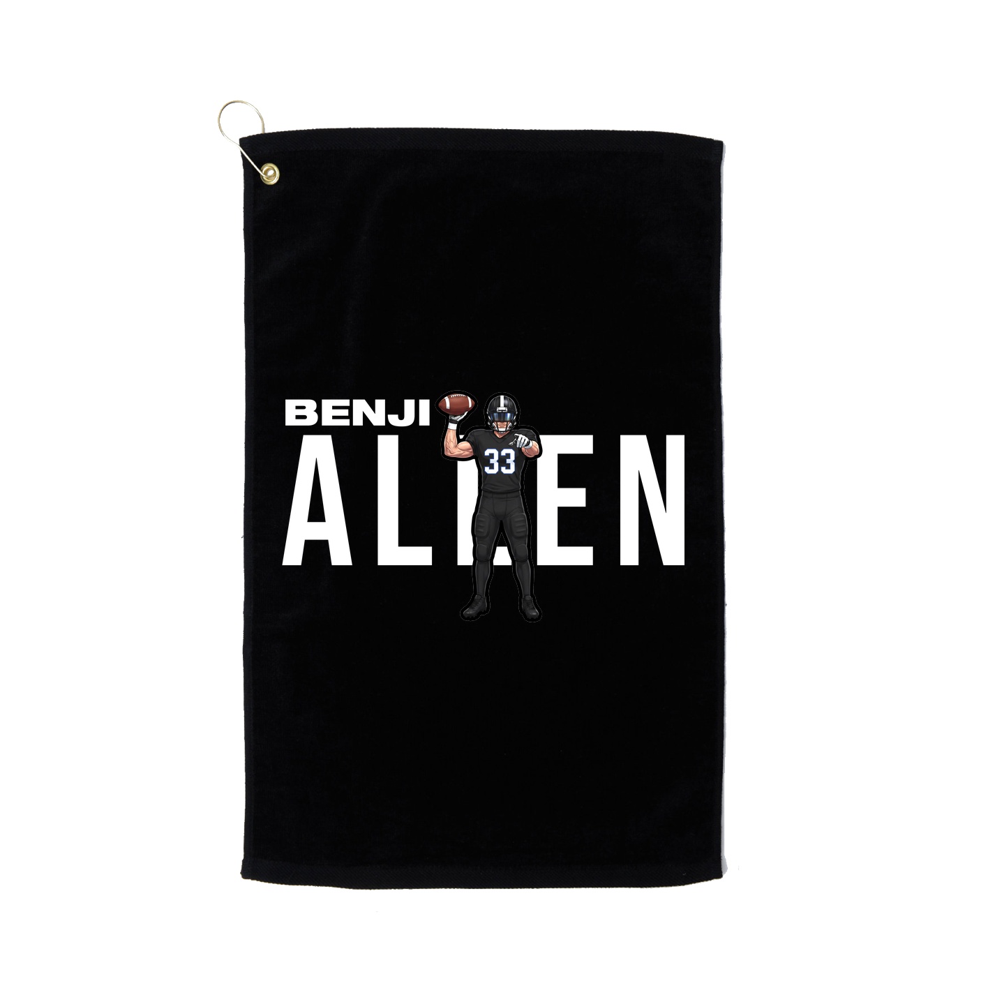 Golf Towel — Player Name in Black