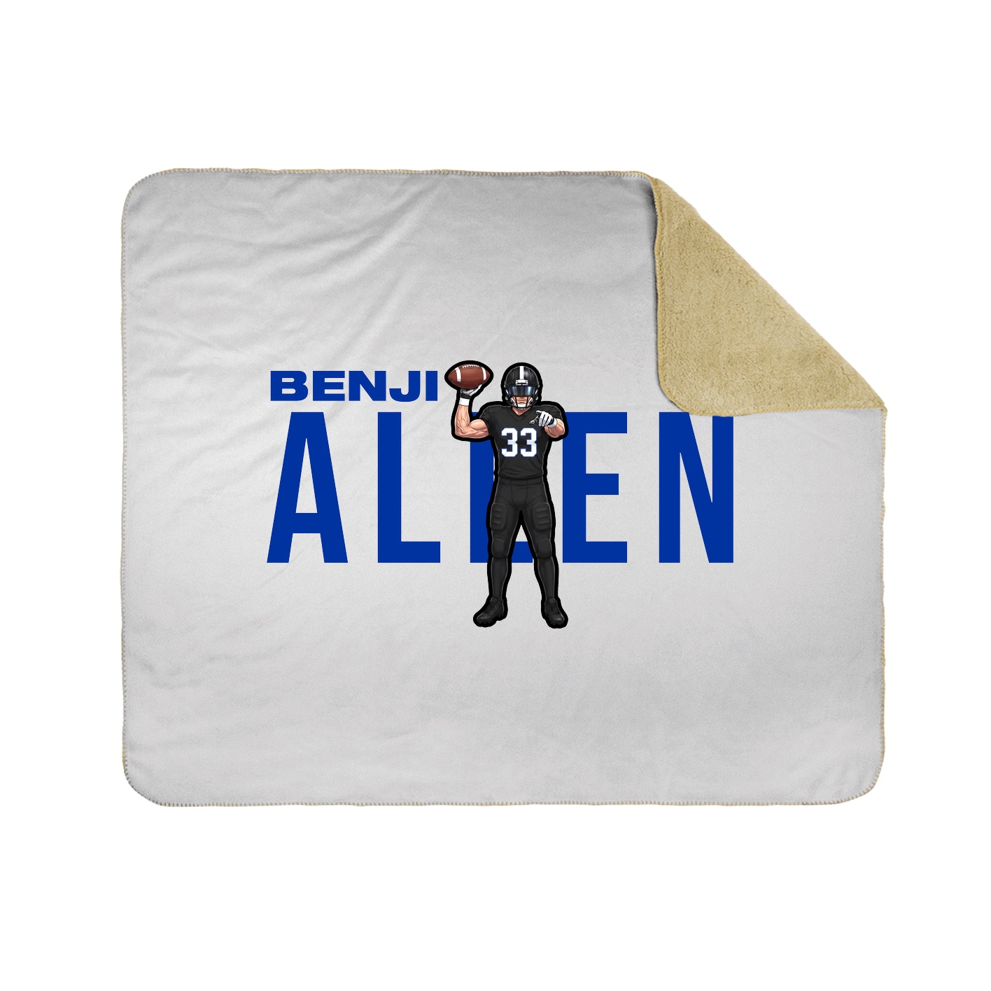 Throw Blanket — Player Name in White