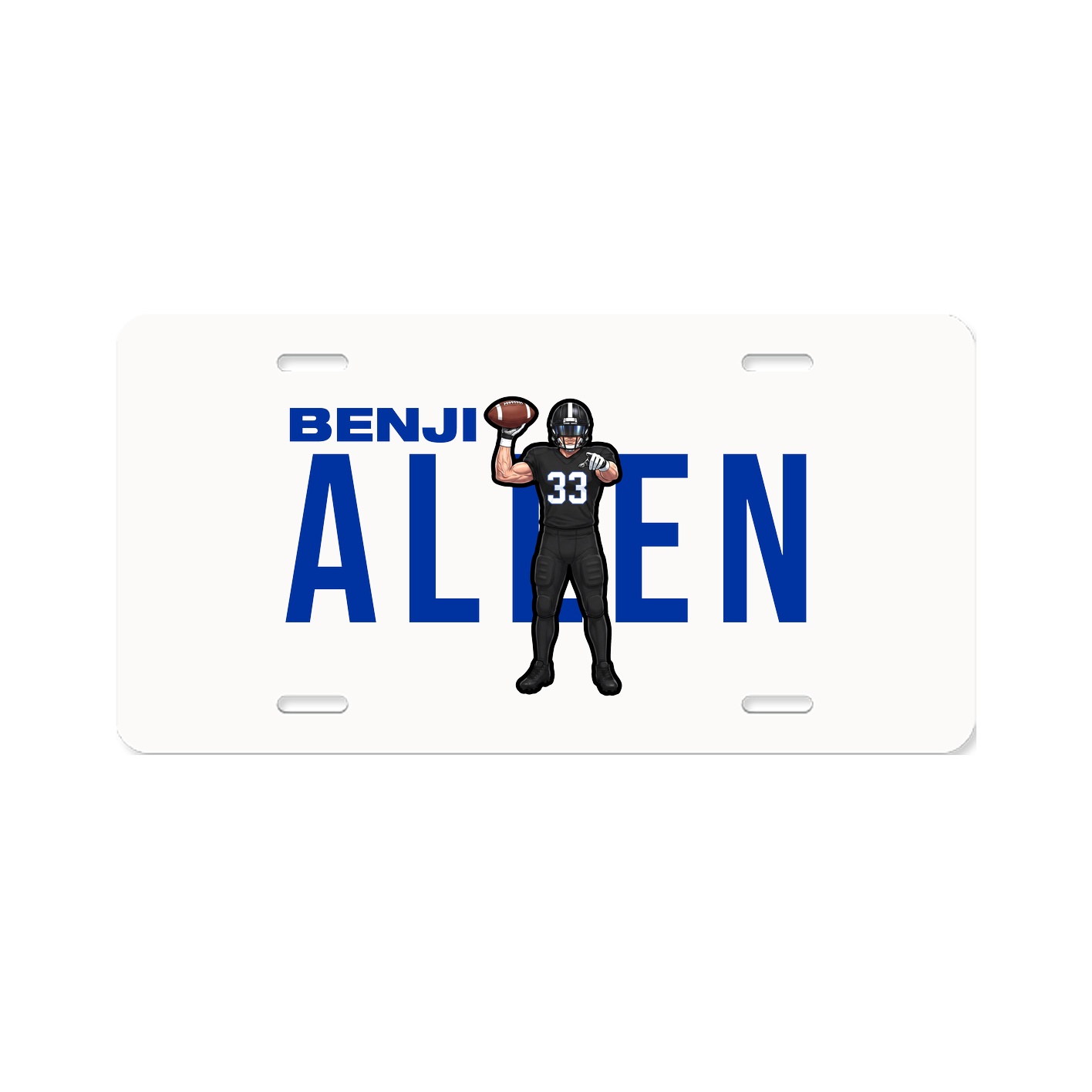 License Plate — Player Name in Classic