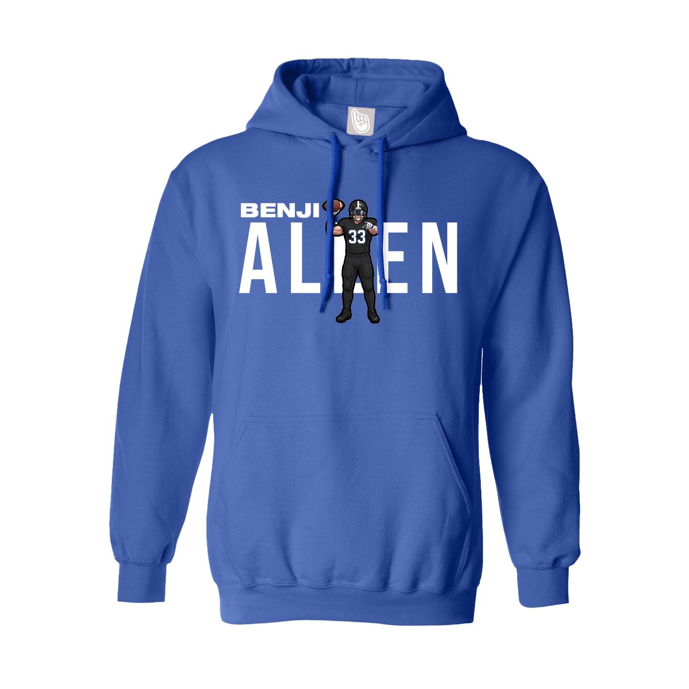 Hoodie — Player Name in Royal