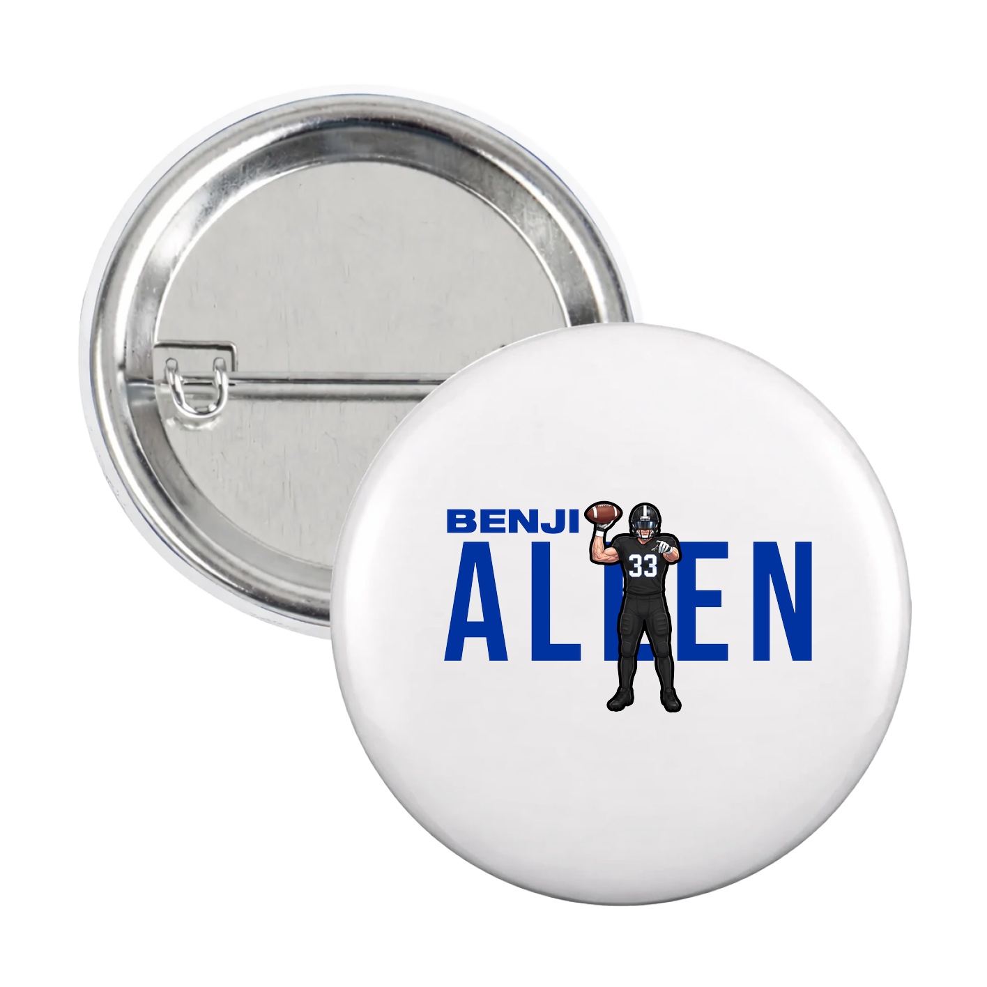 Game Day Button — Player Name in White