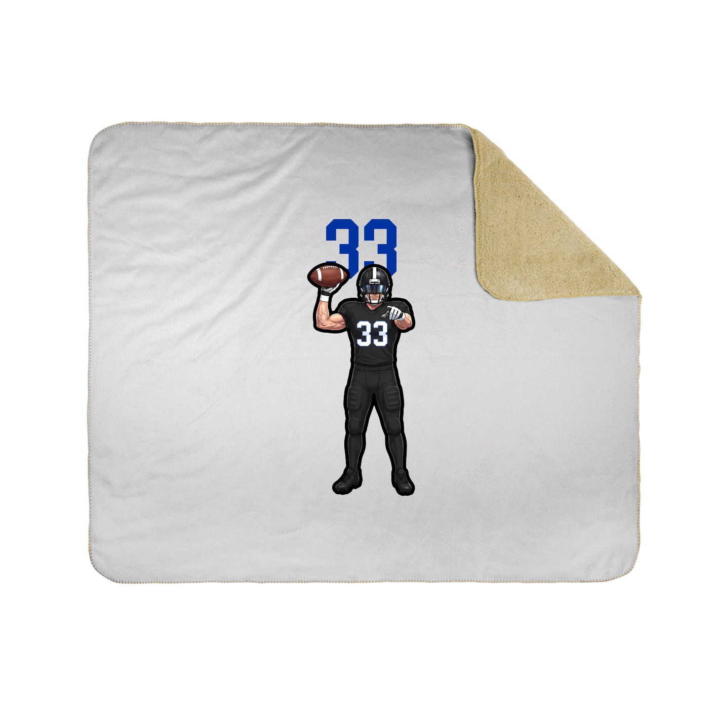 Throw Blanket — Number Top in White