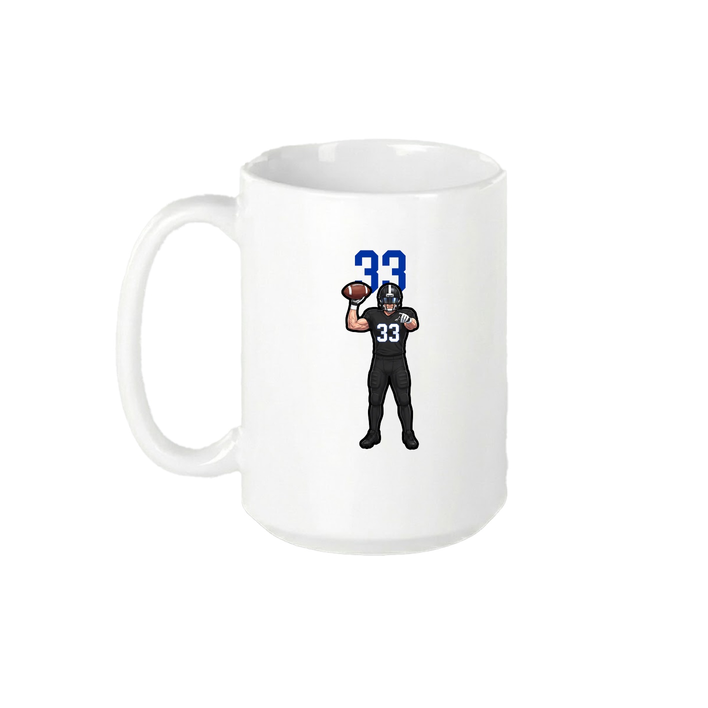 15oz Coffee Mug — Number Top in White