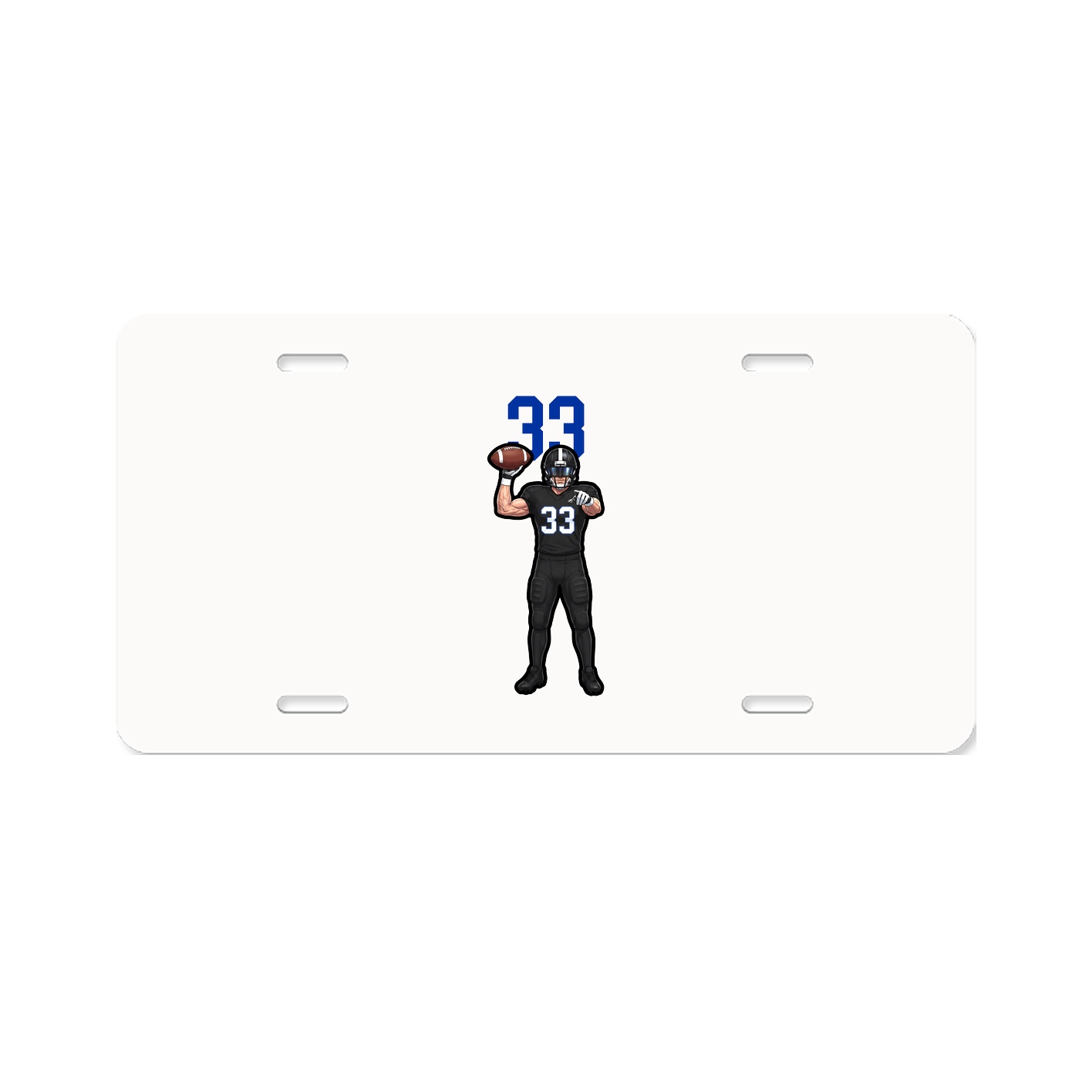 License Plate — Number Top in Classic