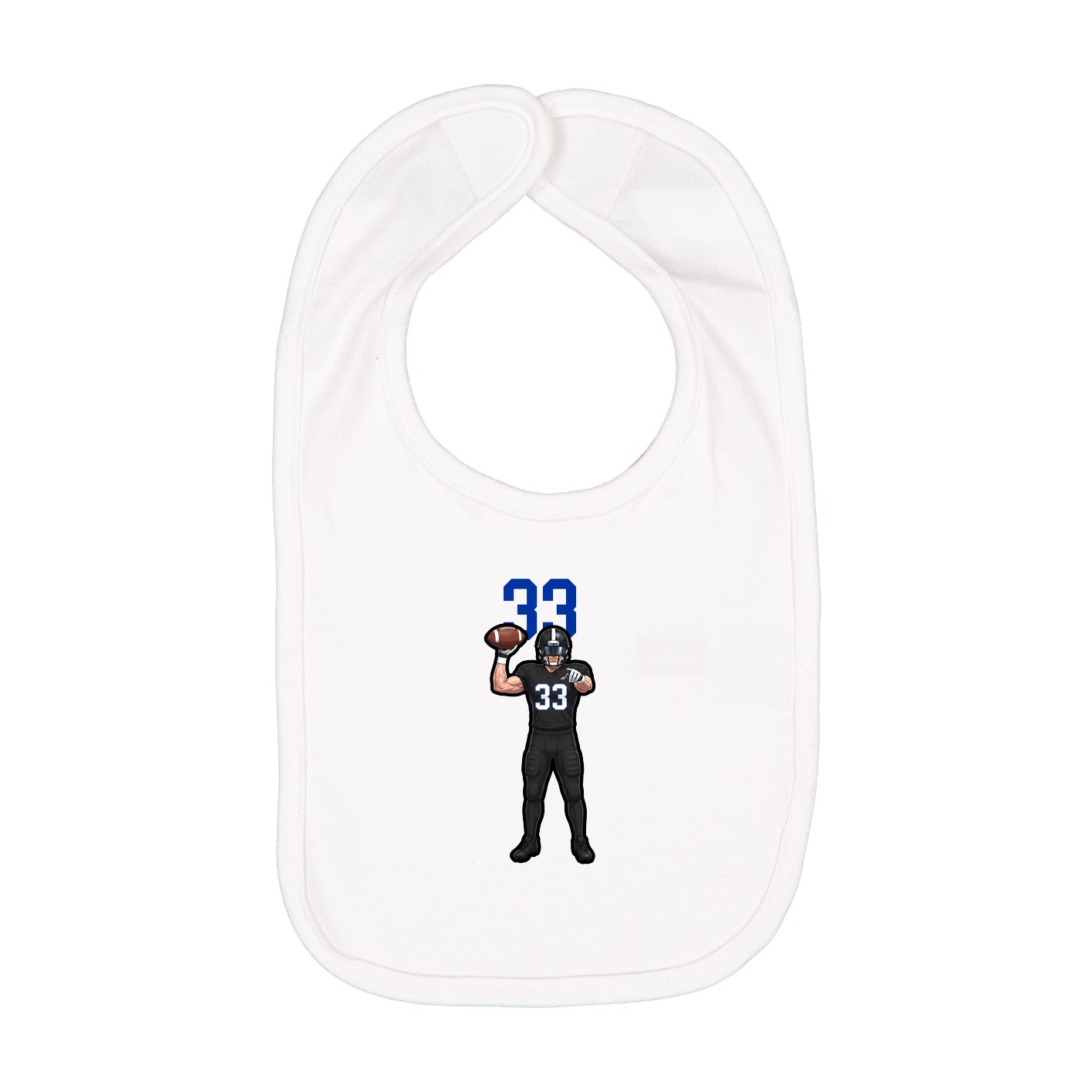 Infant Bib — Number Top in White
