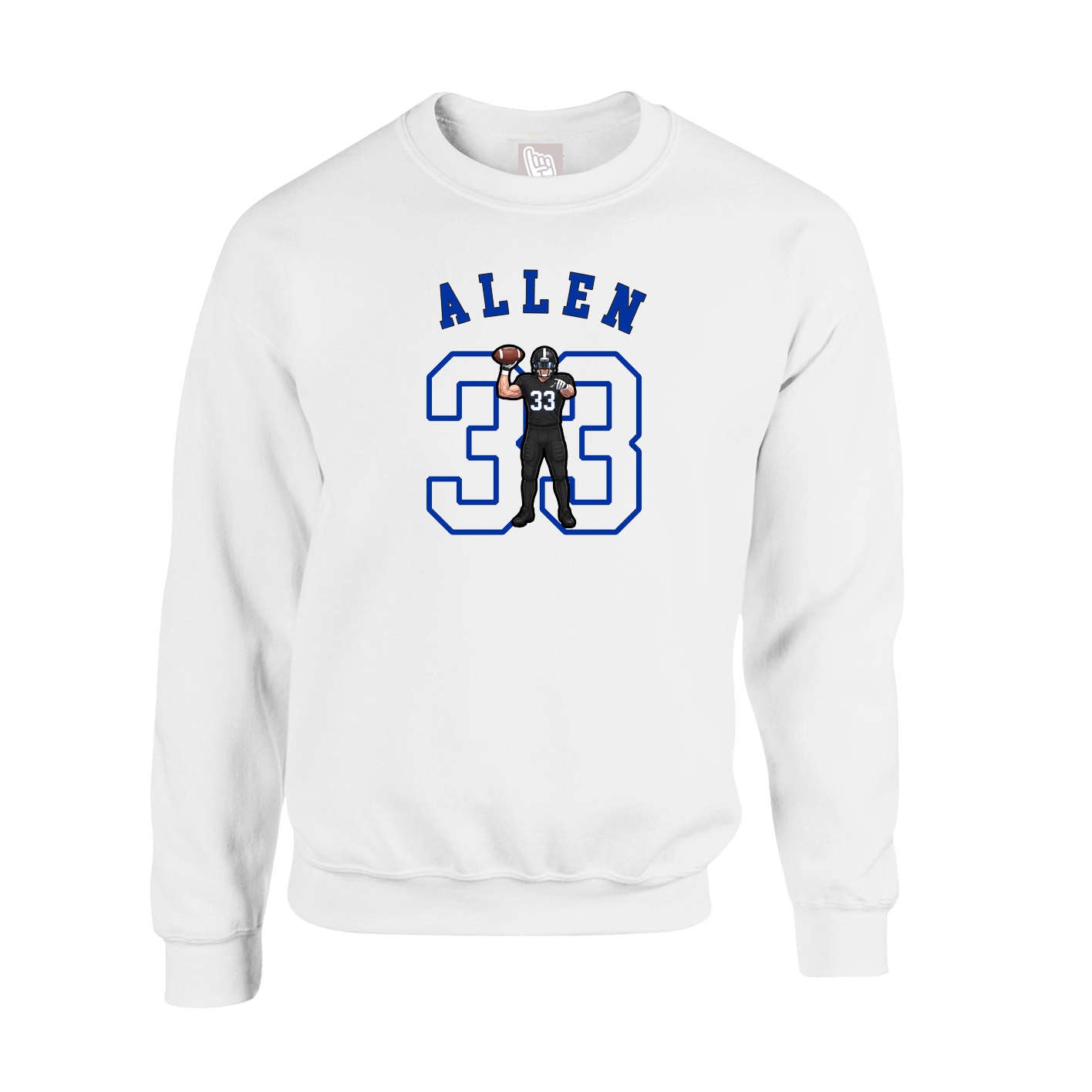Fleece Crew — Shirsey Arch in White