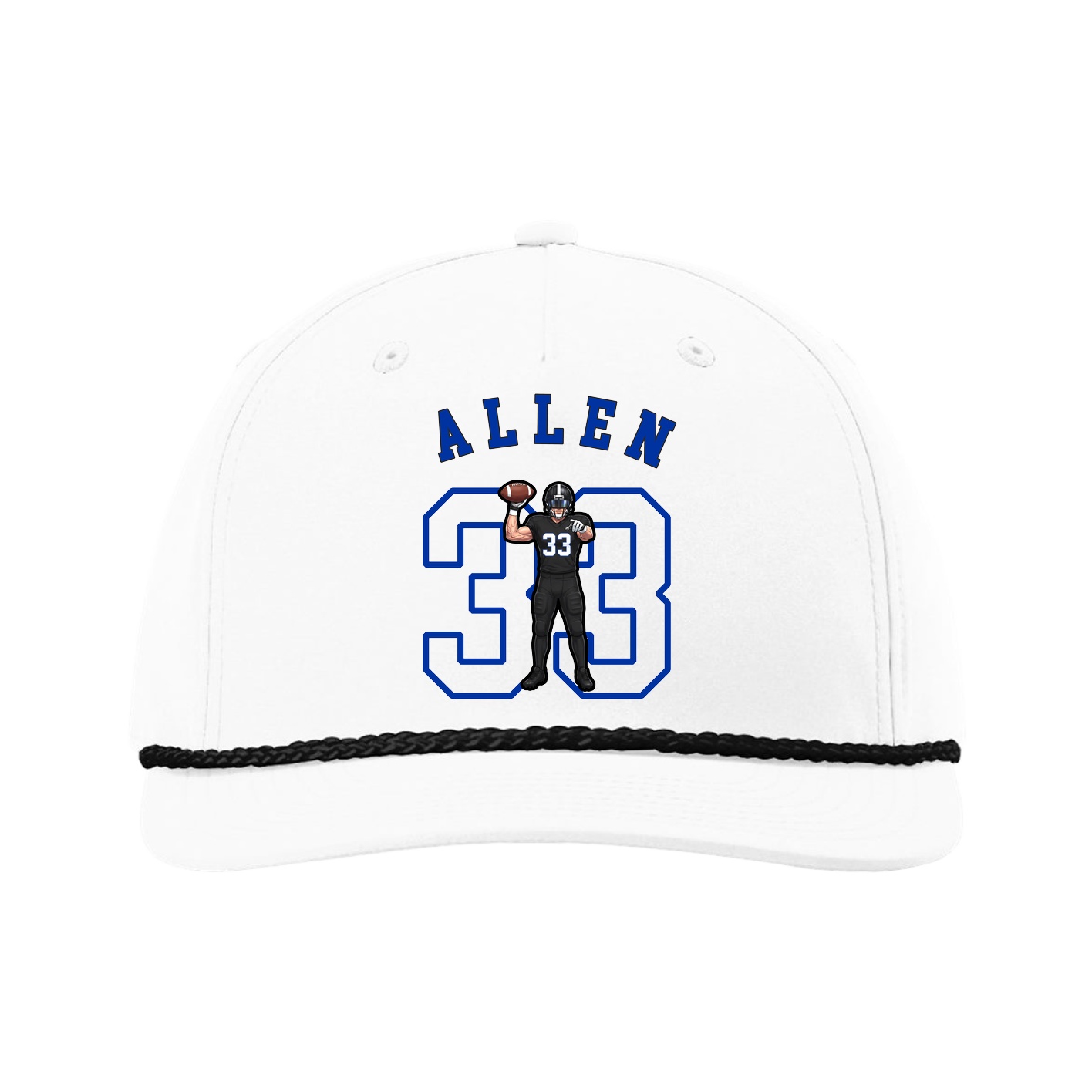 Five-Panel Classic Rope Cap — Shirsey Arch in White