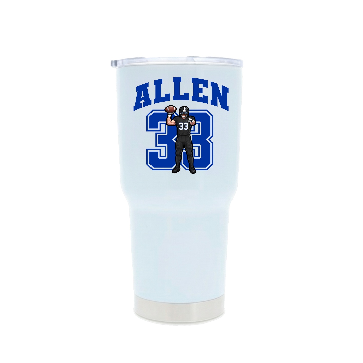 30oz Stainless Steel Tumbler — Number in White