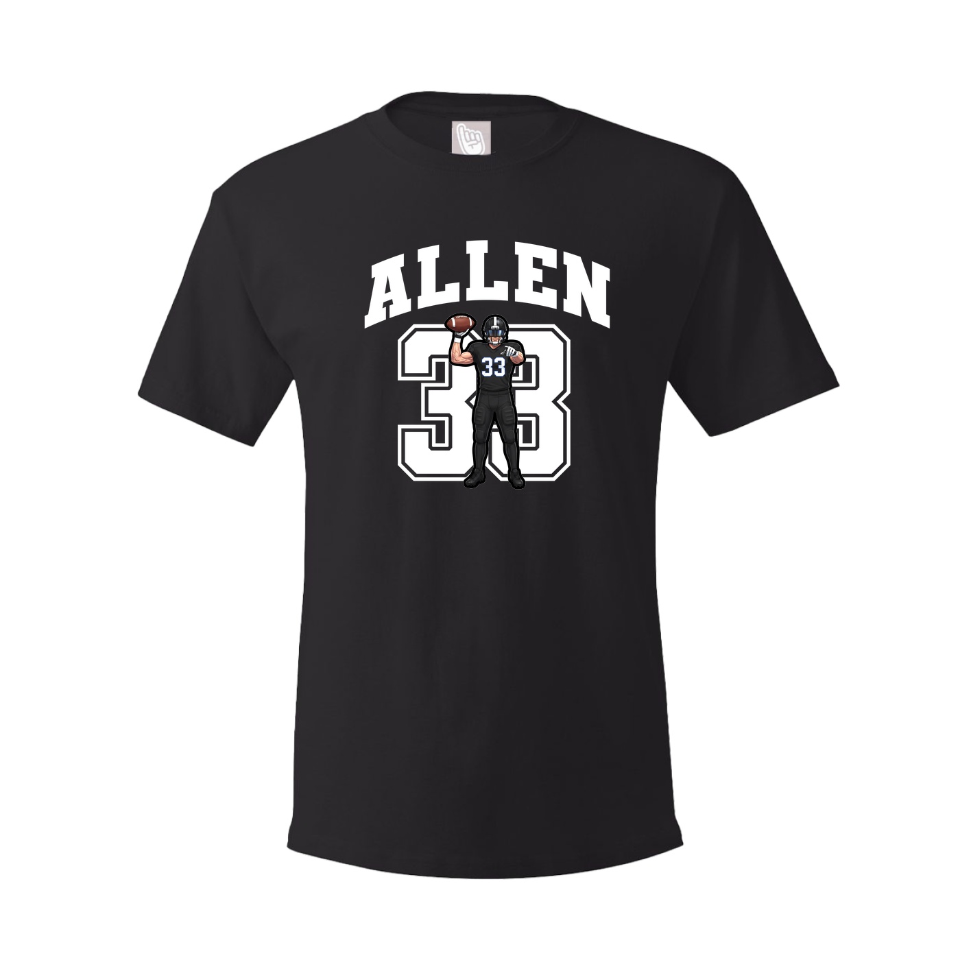 Youth Tee — Number in Black