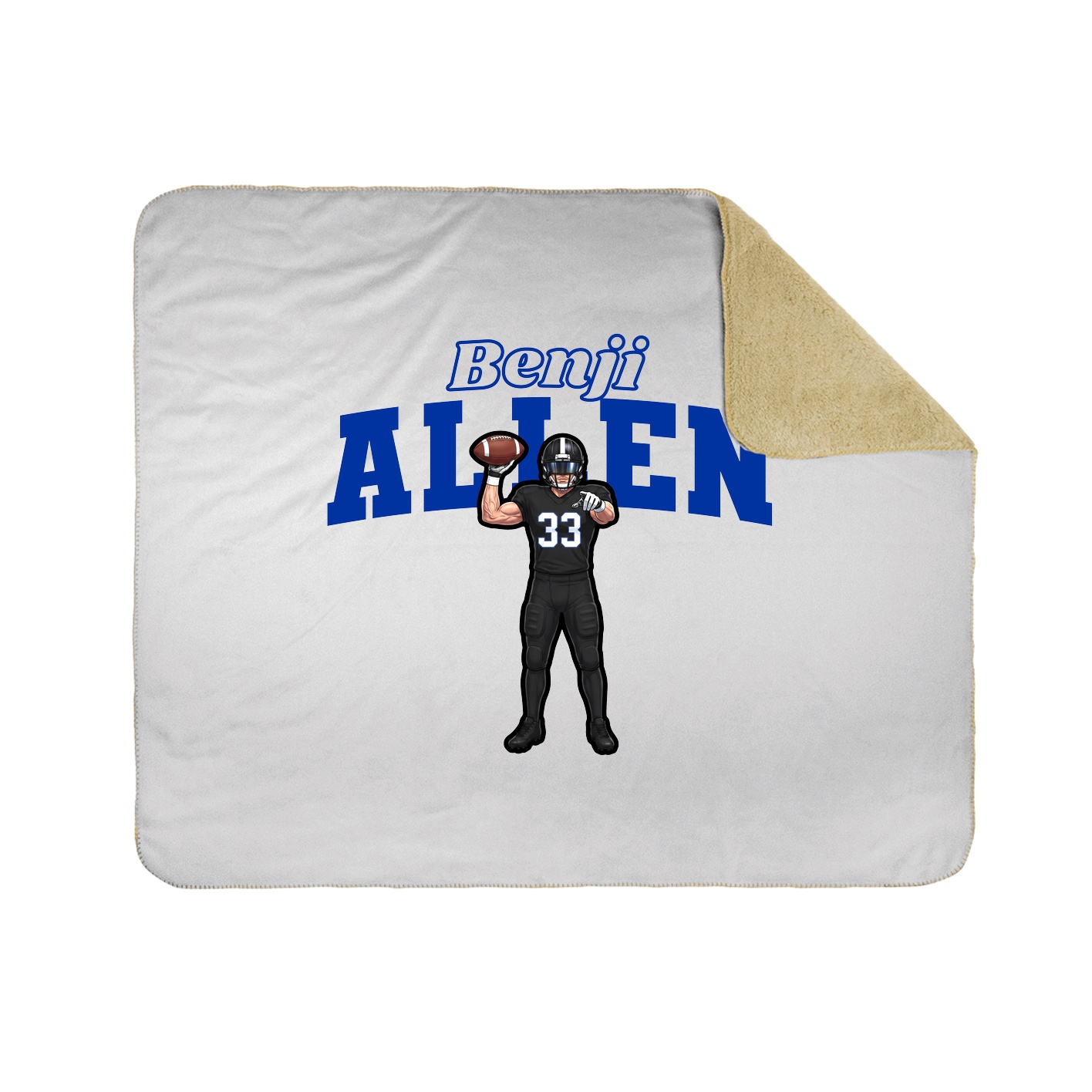 Throw Blanket — Name Arch in White