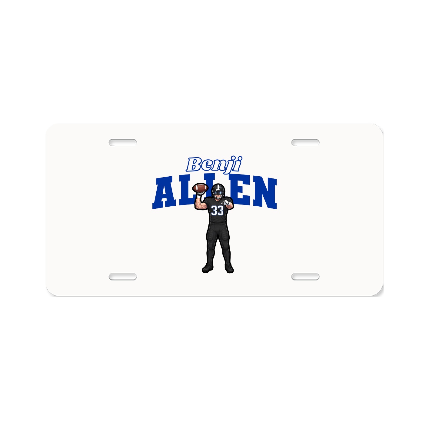 License Plate — Name Arch in Classic