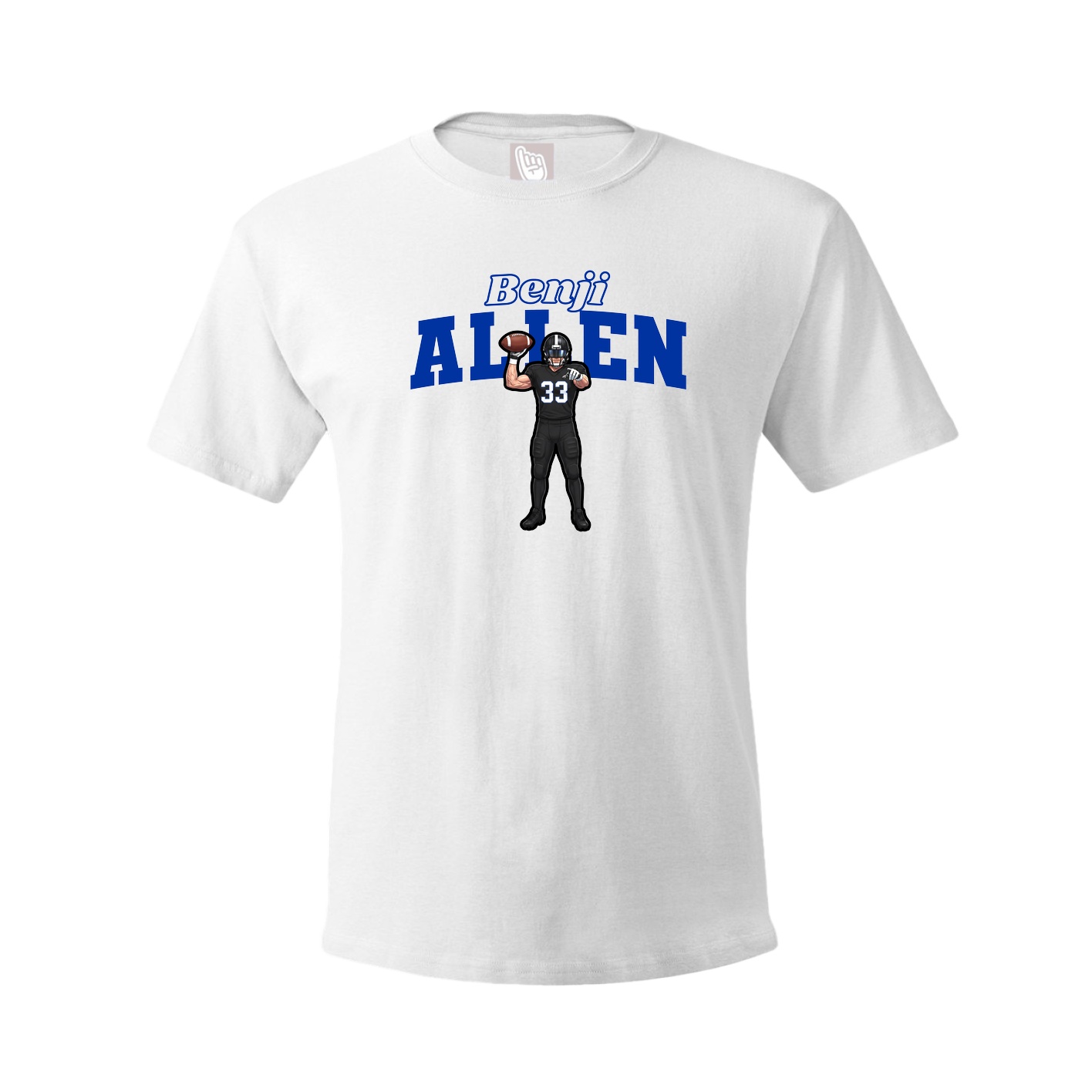 Youth Tee — Name Arch in White