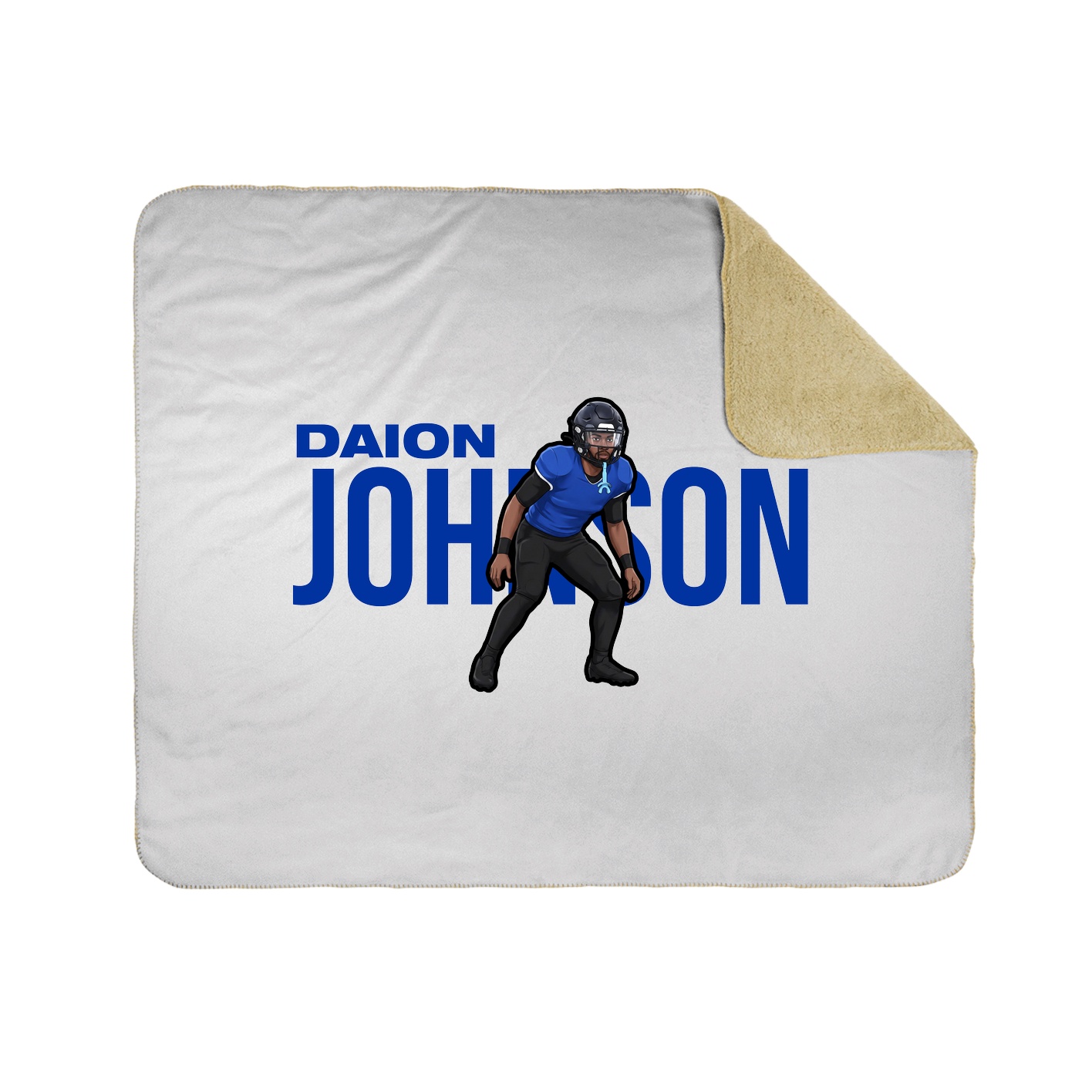 Throw Blanket — Player Name in White