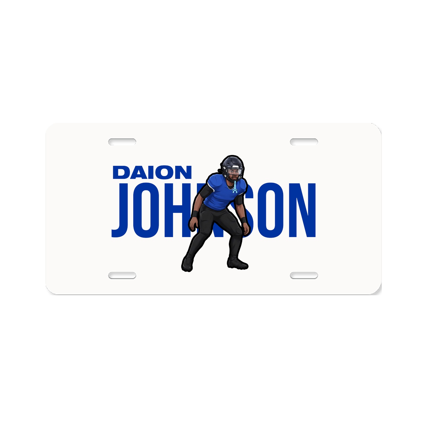 License Plate — Player Name in Classic