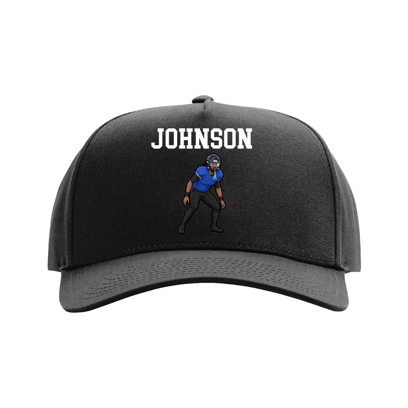 Full Fabric Five-Panel Champ Cap — Shirsey in Black