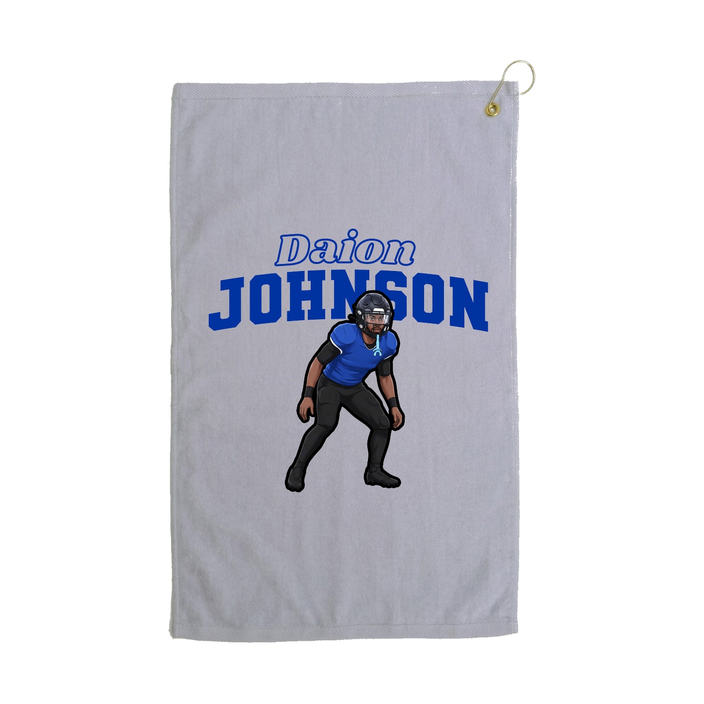 Golf Towel — Name Arch in Grey
