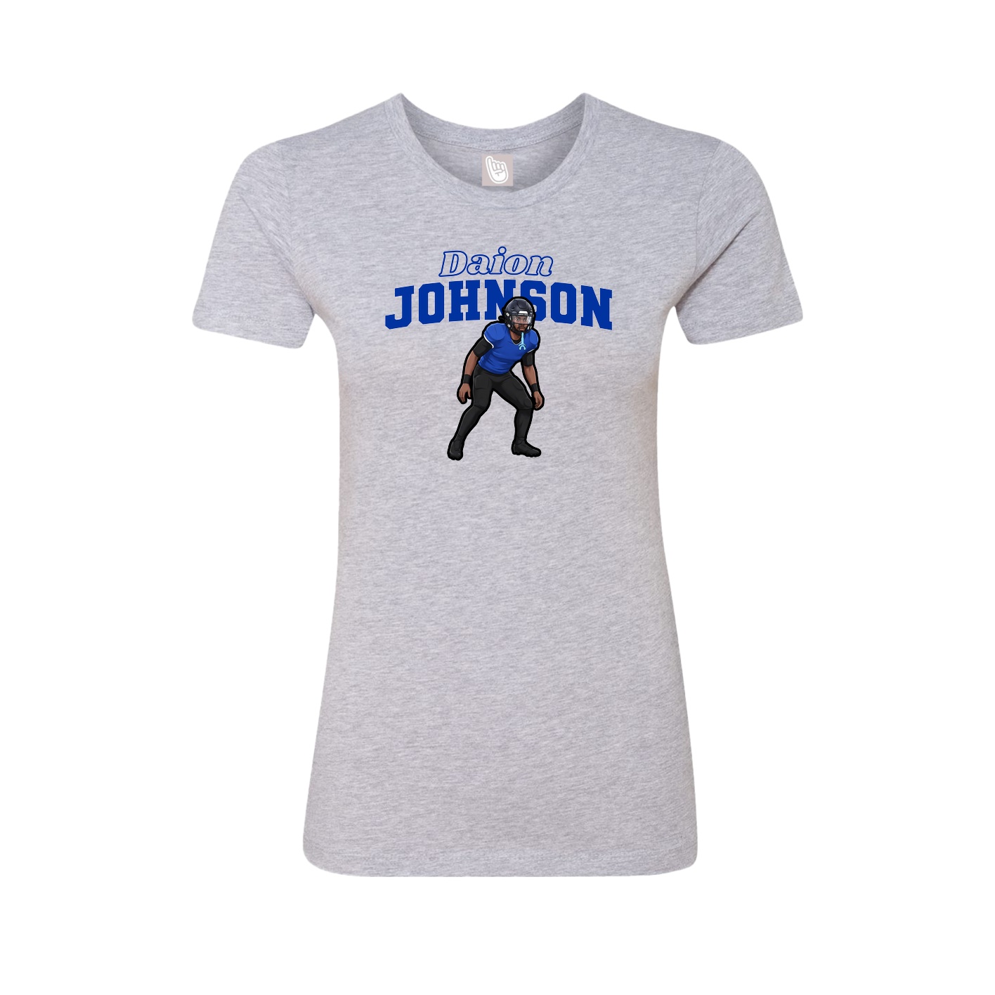 Fitted Women's Tee — Name Arch in Grey
