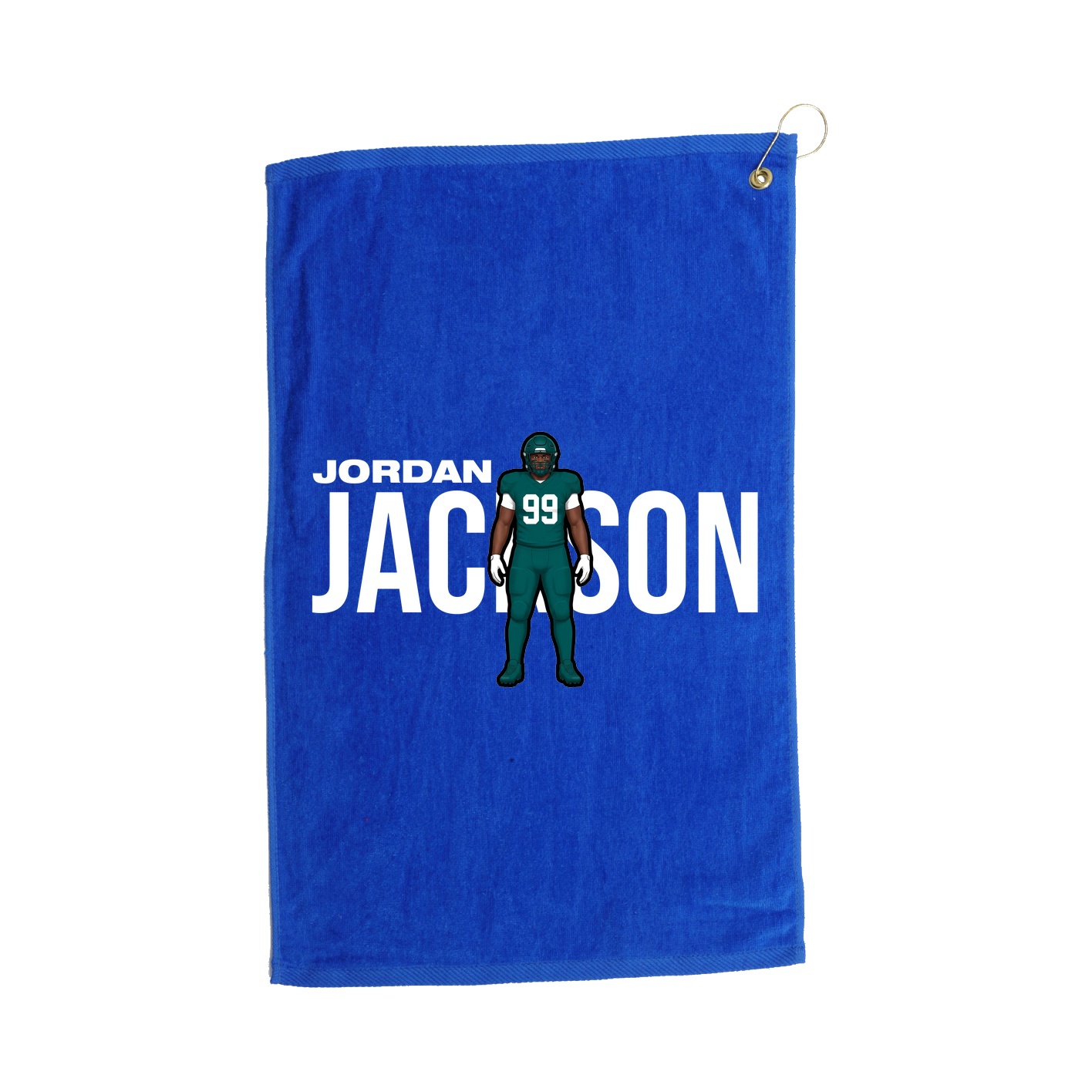Golf Towel — Player Name in Royal