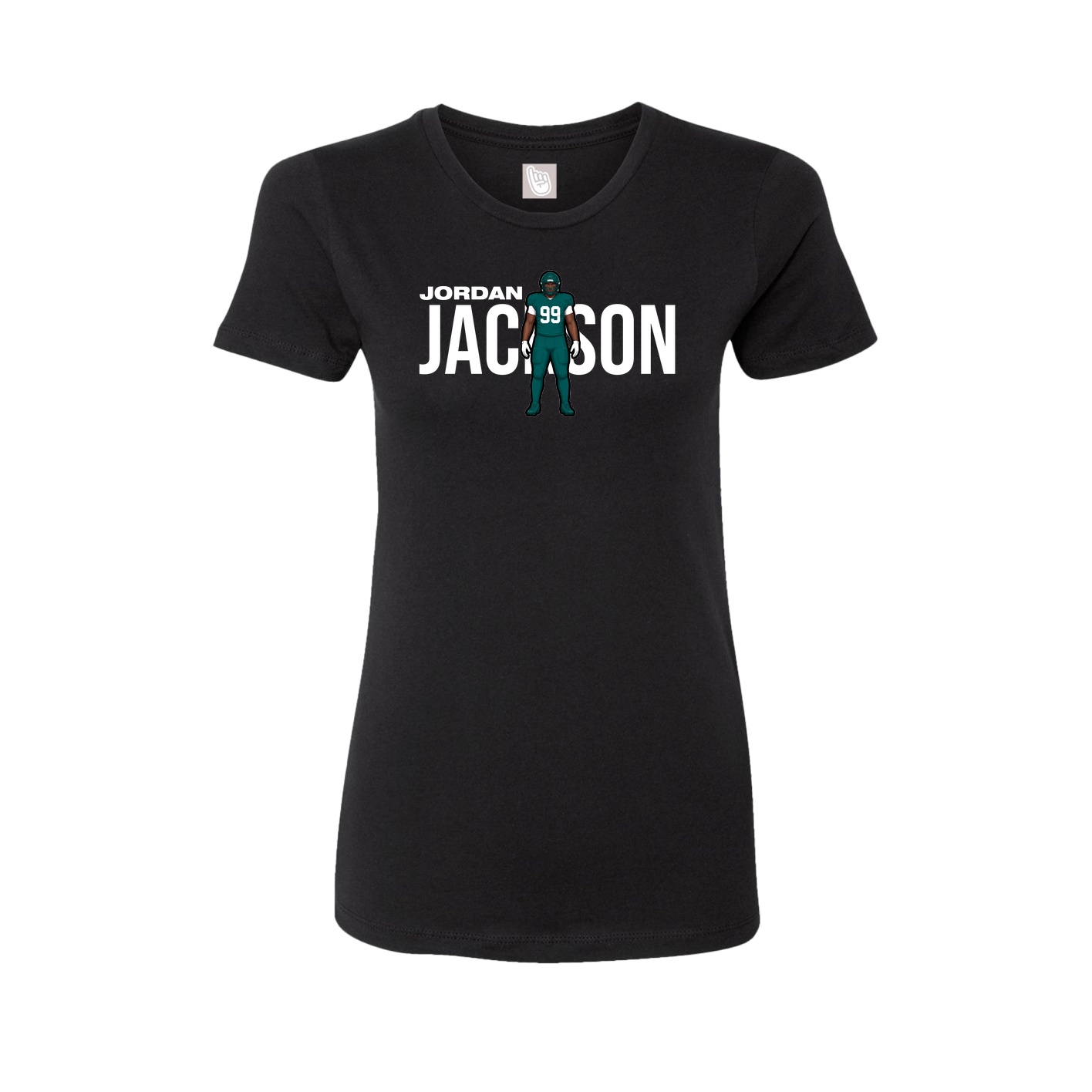 Fitted Women's Tee — Player Name in Black