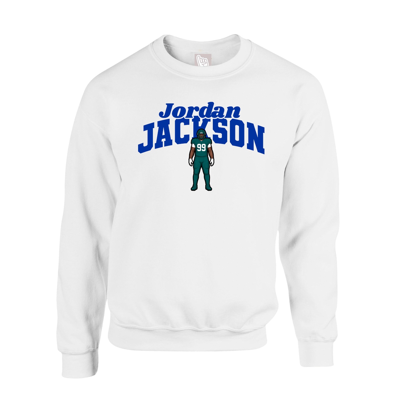 Fleece Crew — Signature Arch in White