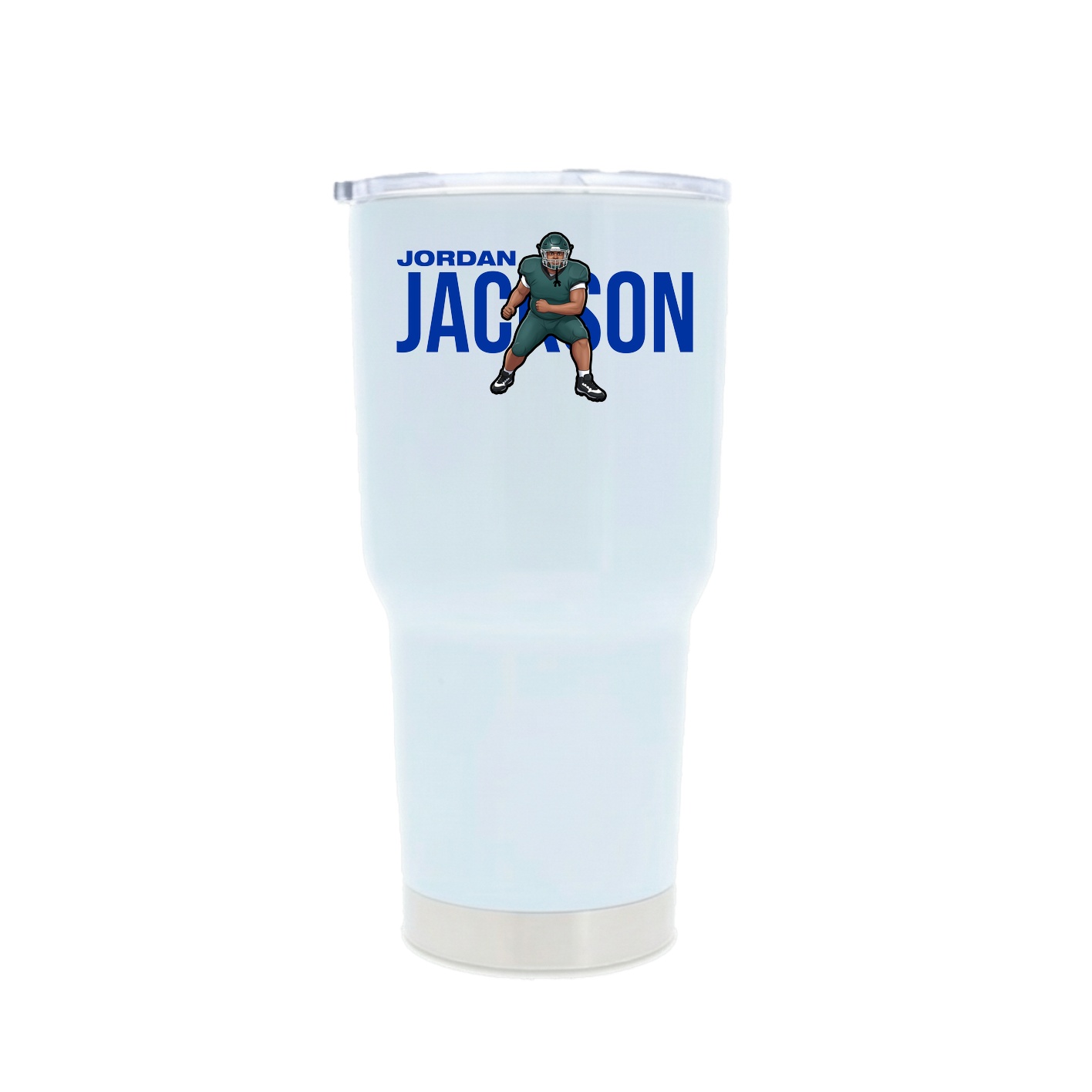 30oz Stainless Steel Tumbler — Player Name in White