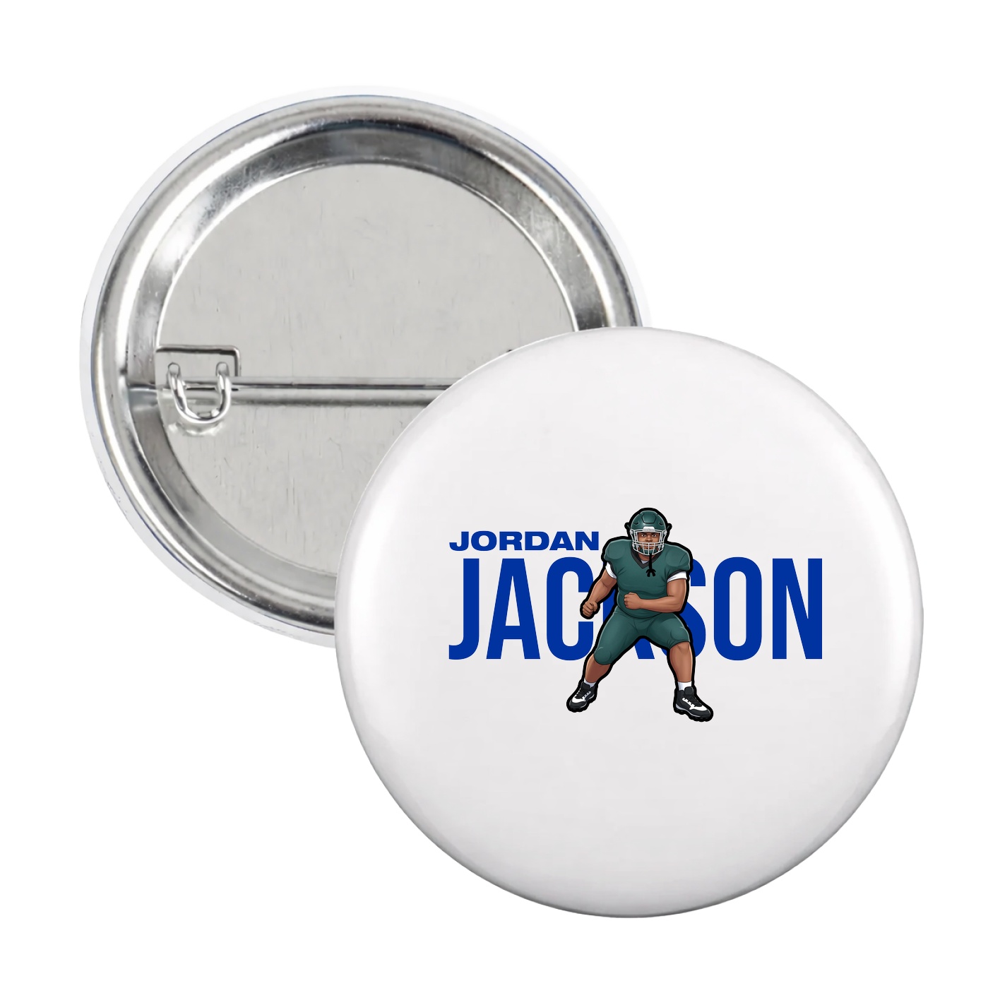 Game Day Button — Player Name in White