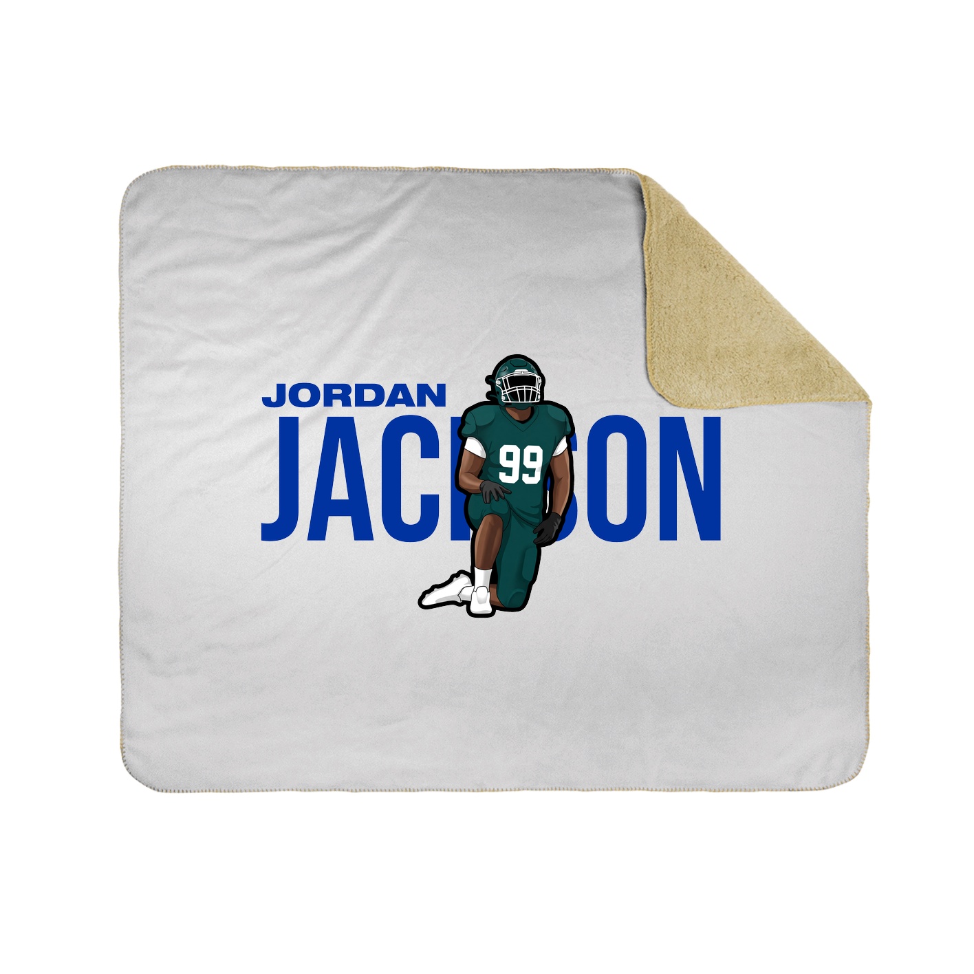 Throw Blanket — Player Name in White