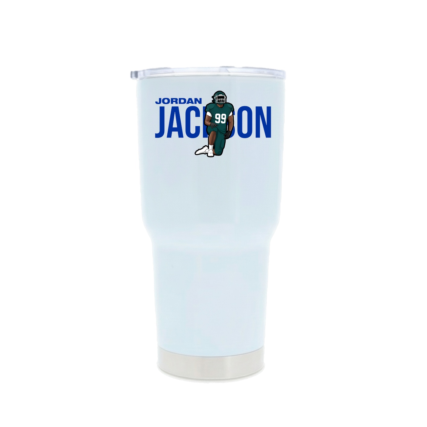 30oz Stainless Steel Tumbler — Player Name in White