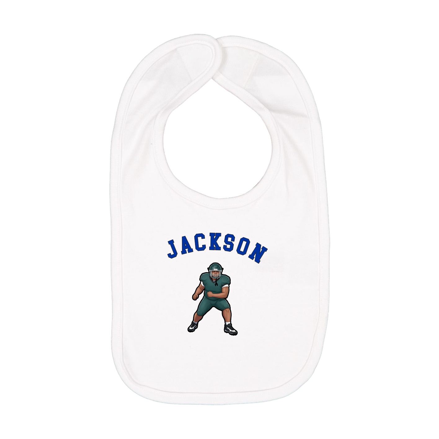 Infant Bib — Shirsey Arch in White