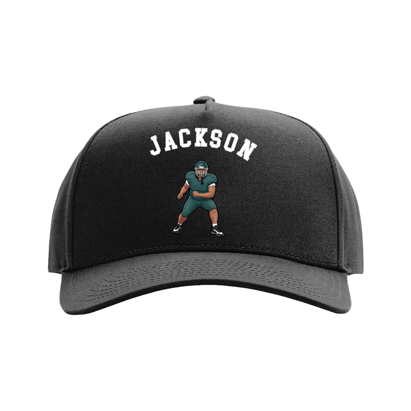 Full Fabric Five-Panel Champ Cap — Shirsey Arch in Black