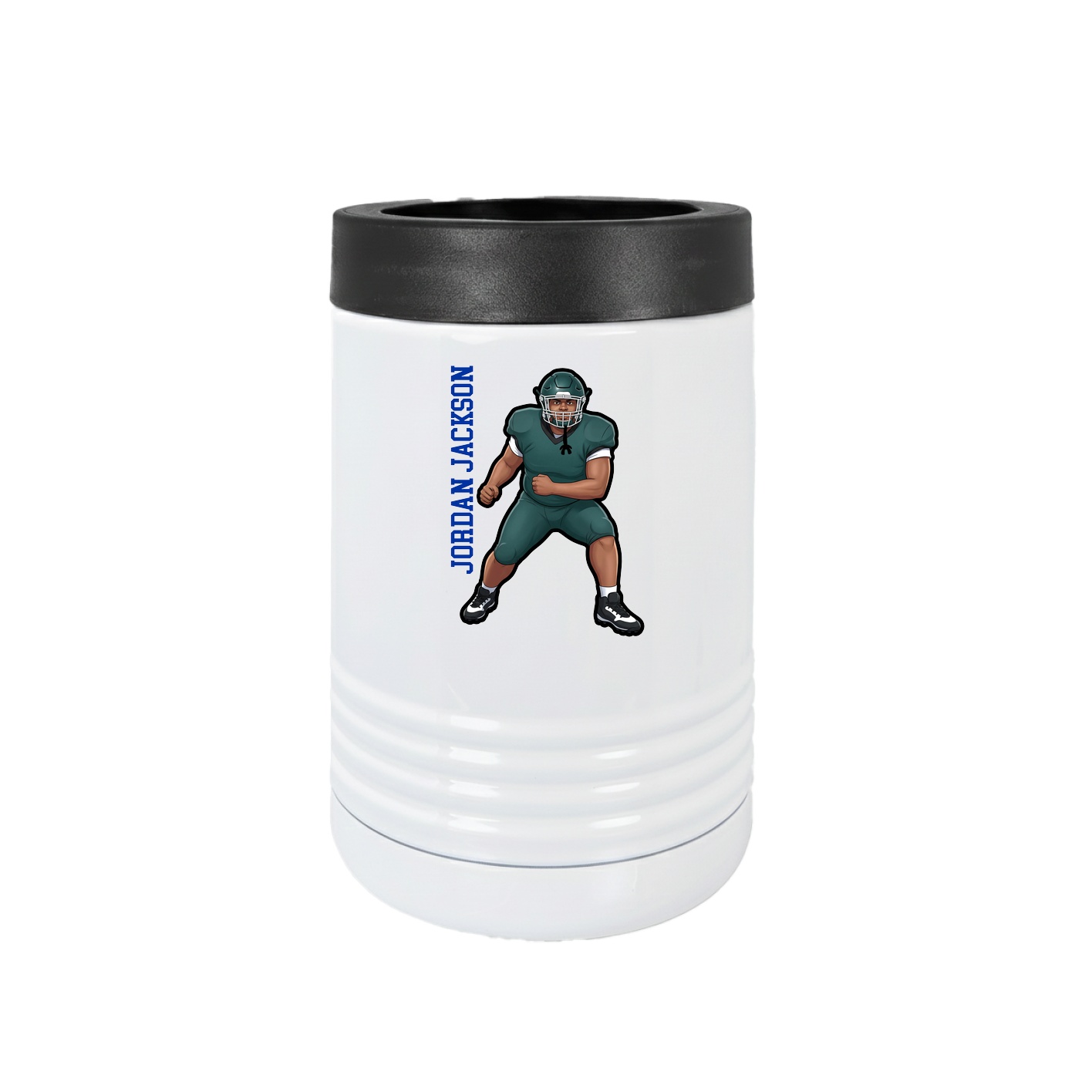Beverage Holder — Name Vertical in White