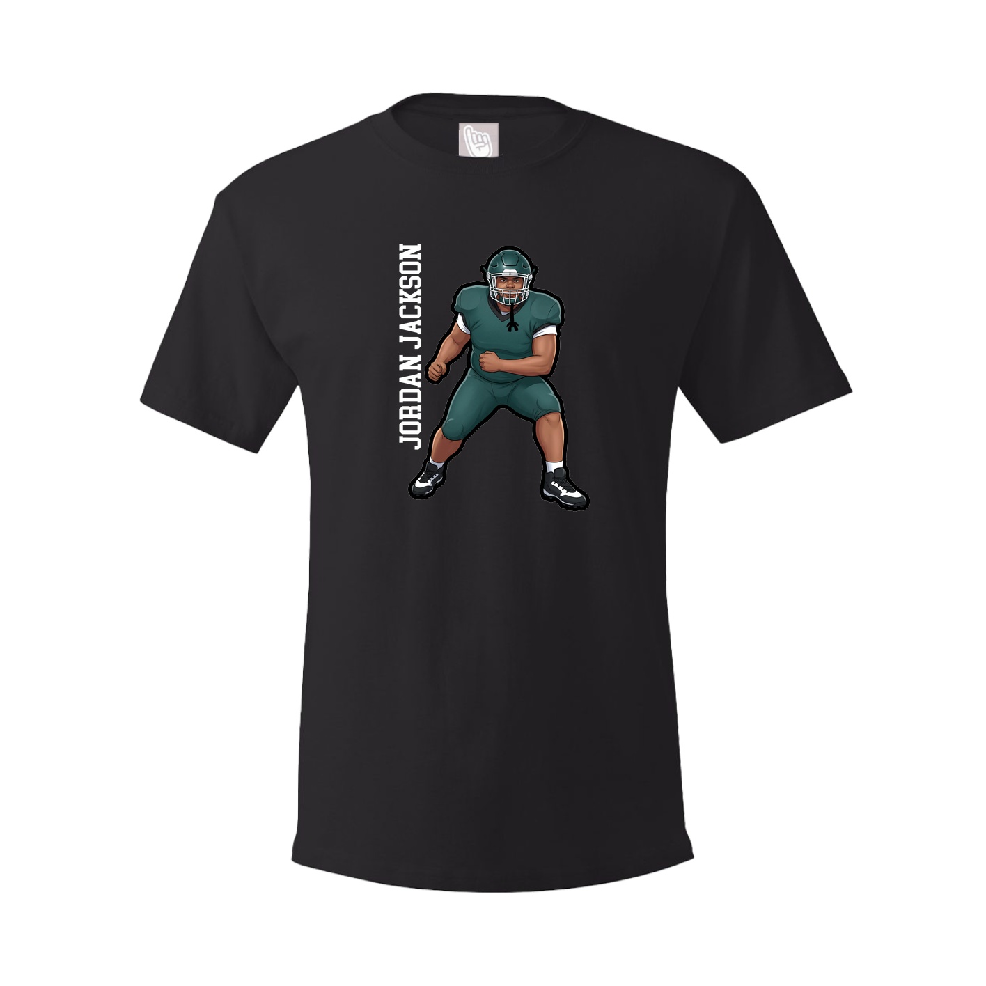 Youth Tee — Name Vertical in Black