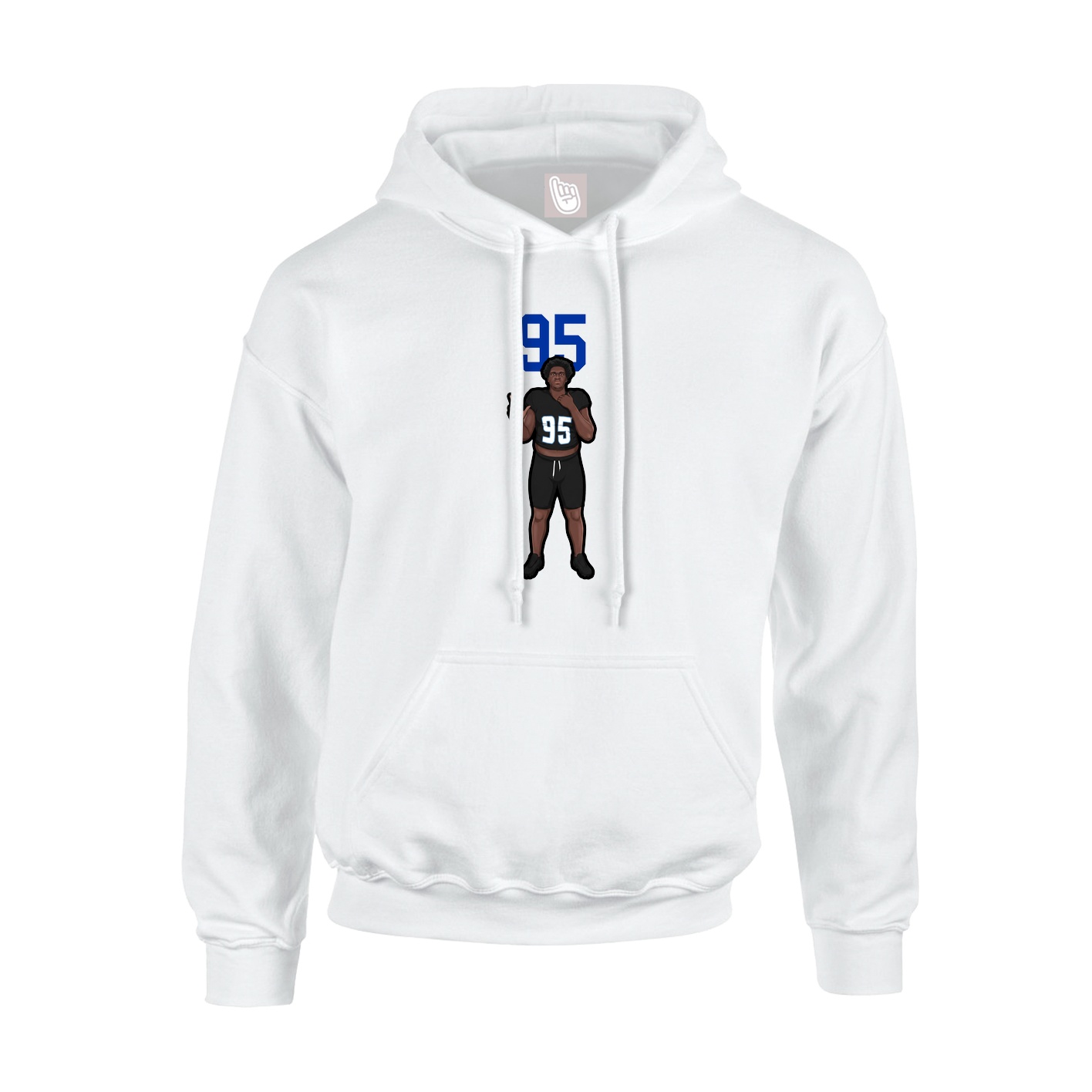 Hoodie — Number Top in White