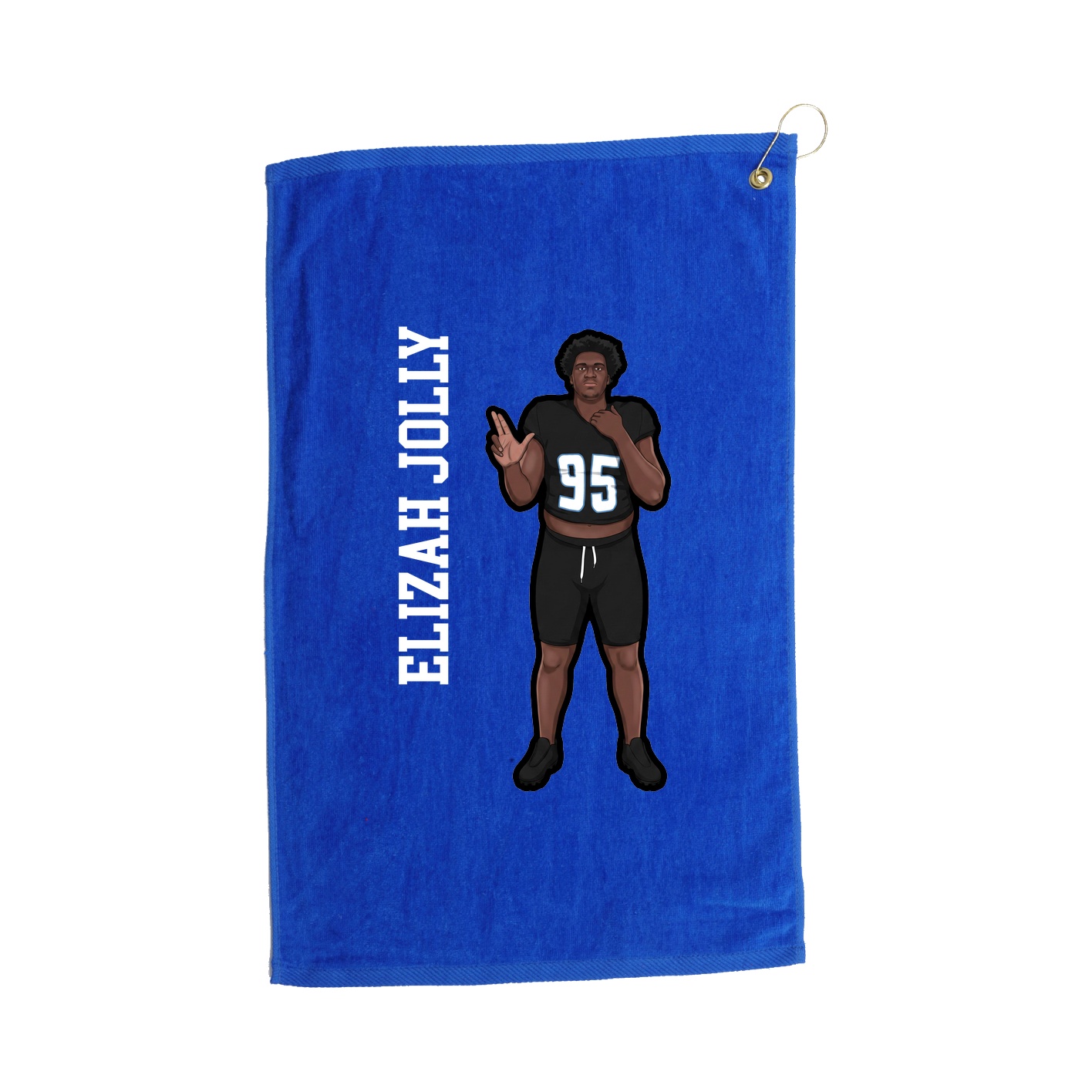 Golf Towel — Name Vertical in Royal