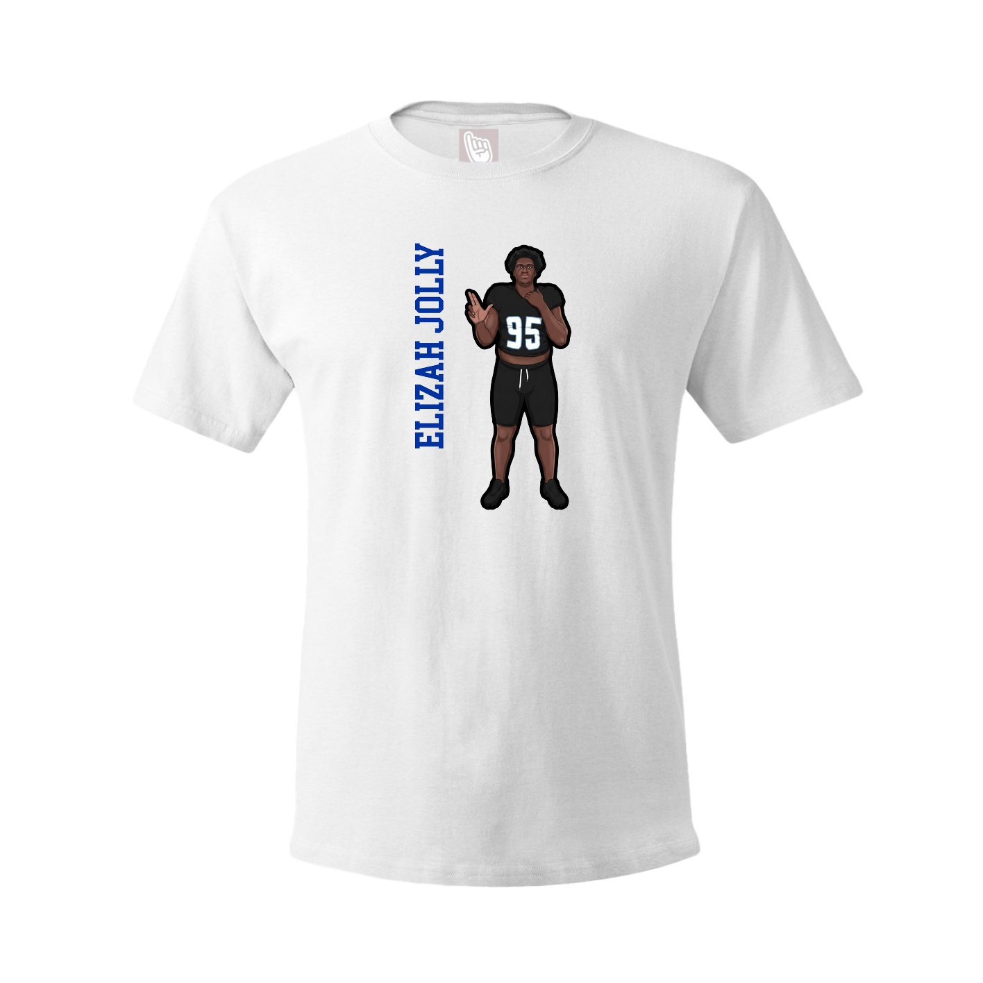 Tee — Name Vertical in White