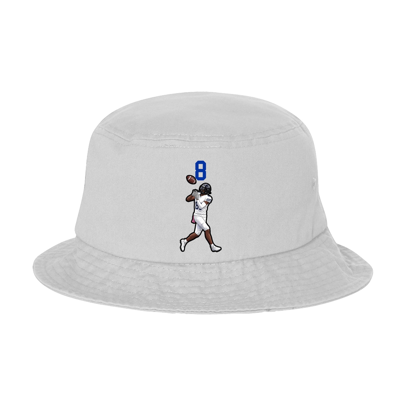 Bucket Cap — Number Top in White