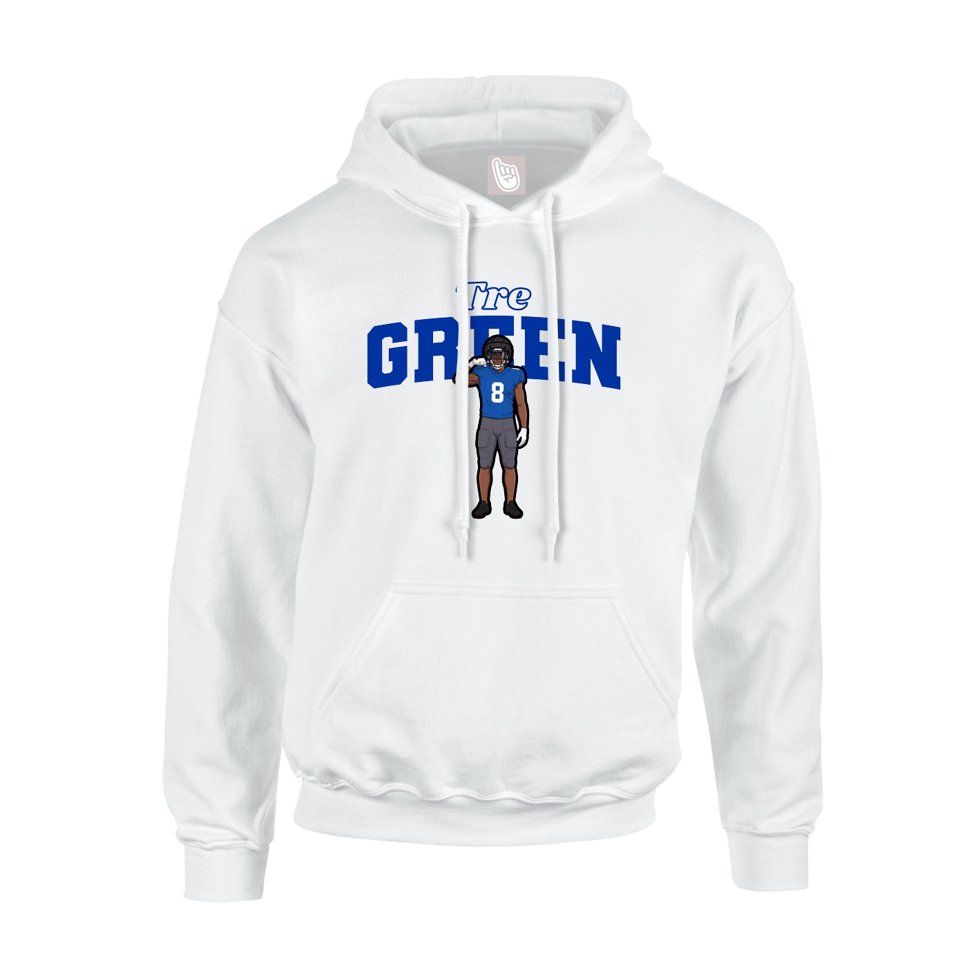 Hoodie — Name Arch in White