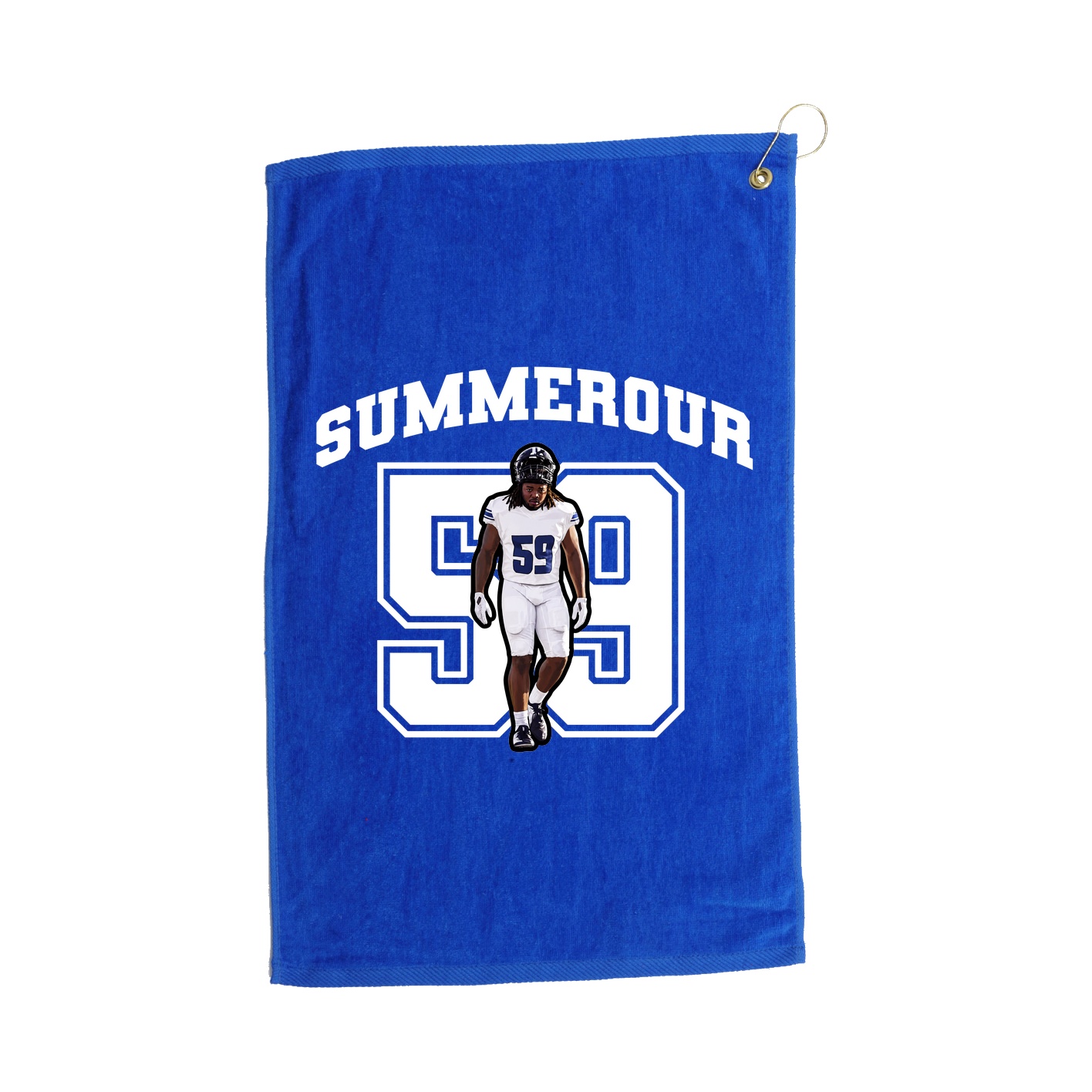 Golf Towel — Number in Royal