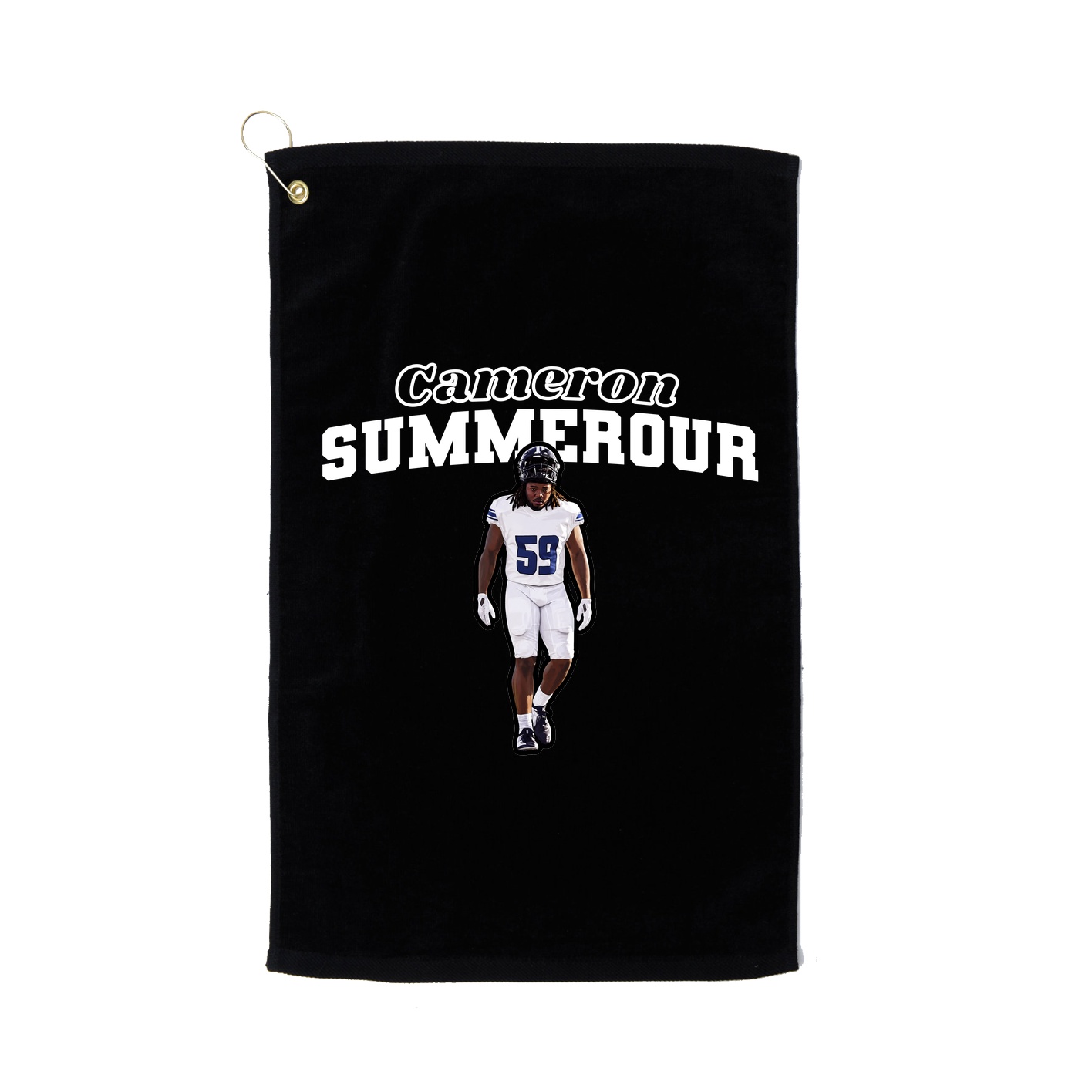 Golf Towel — Name Arch in Black