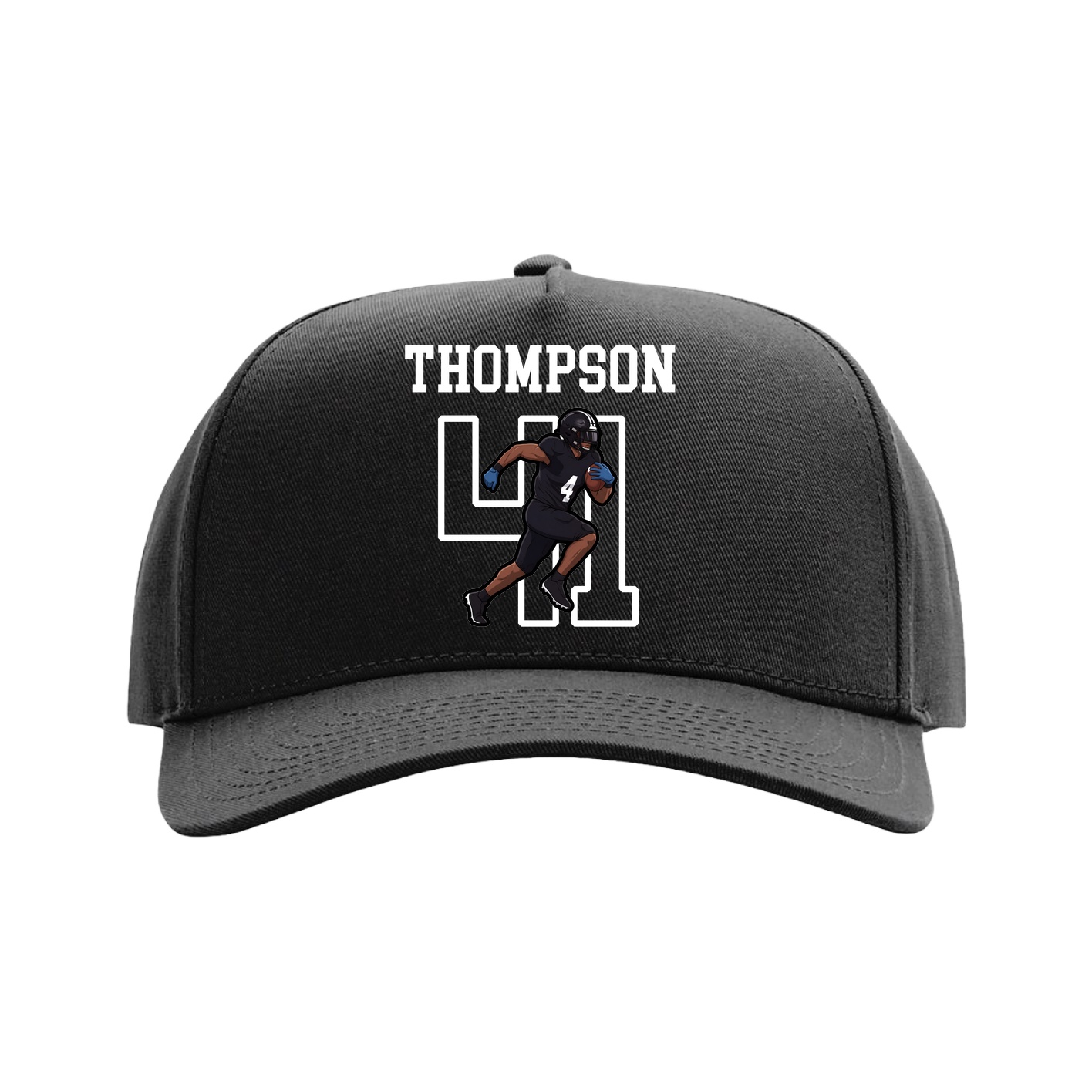 Full Fabric Five-Panel Champ Cap — Shirsey in Black