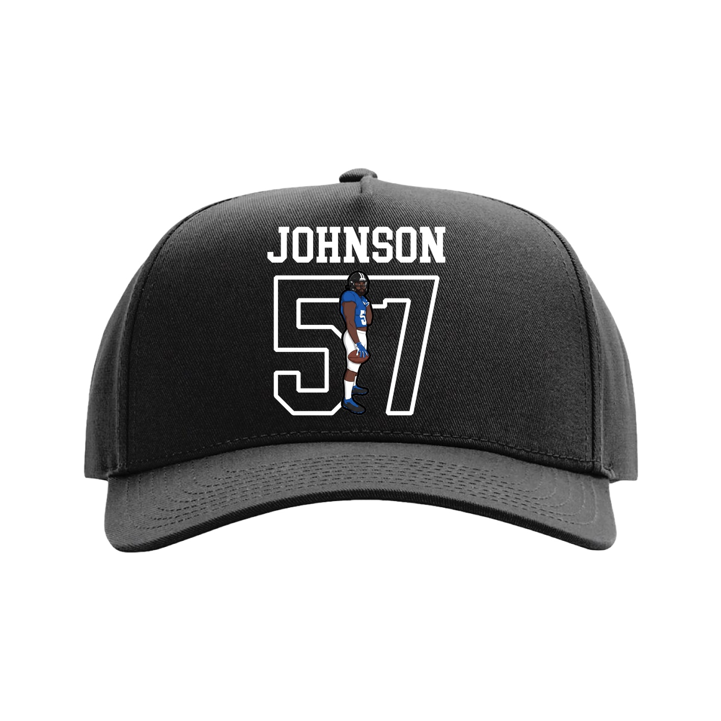 Full Fabric Five-Panel Champ Cap — Shirsey in Black