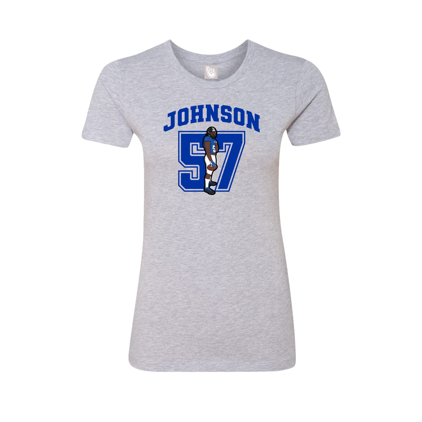 Fitted Women's Tee — Number in Grey
