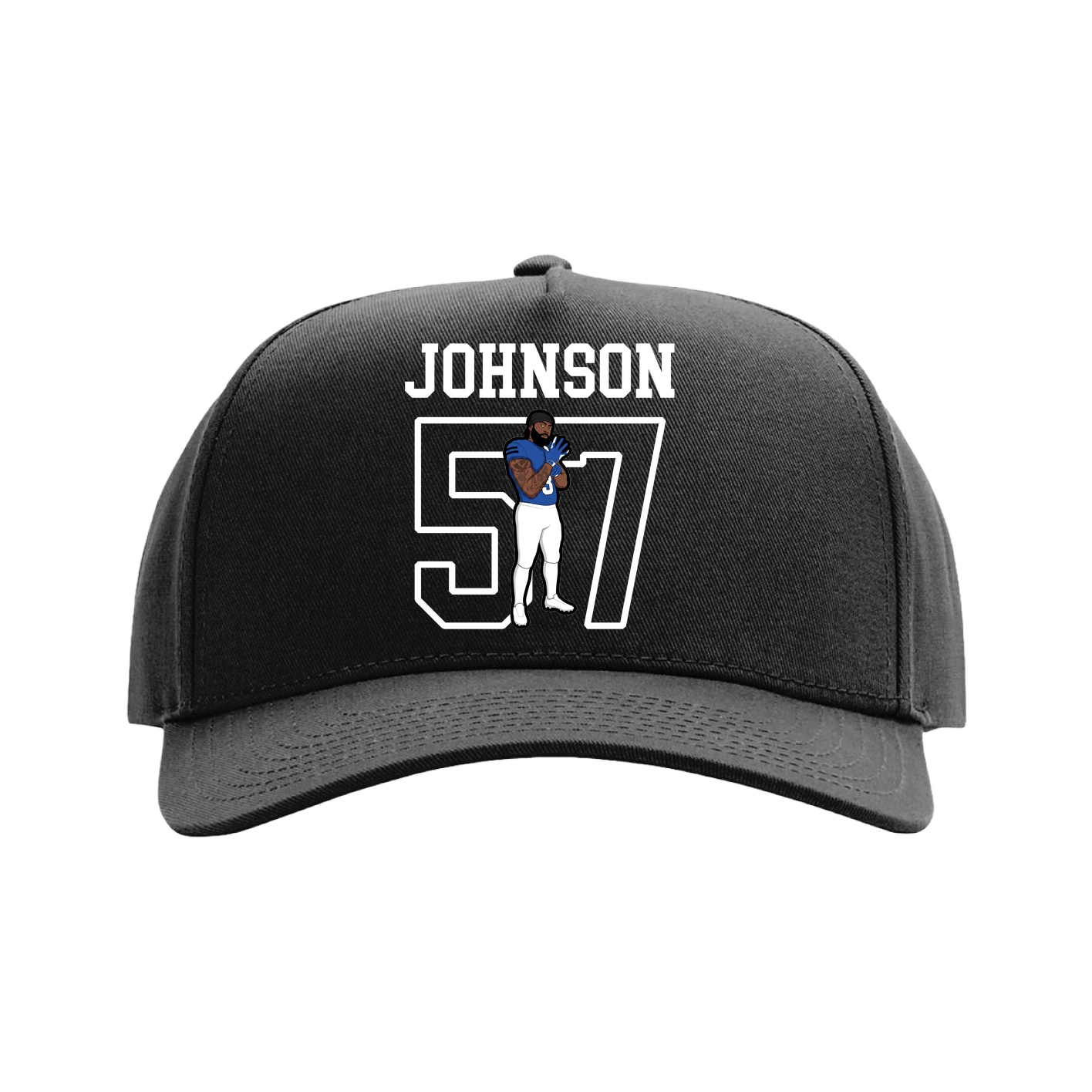 Full Fabric Five-Panel Champ Cap — Shirsey in Black