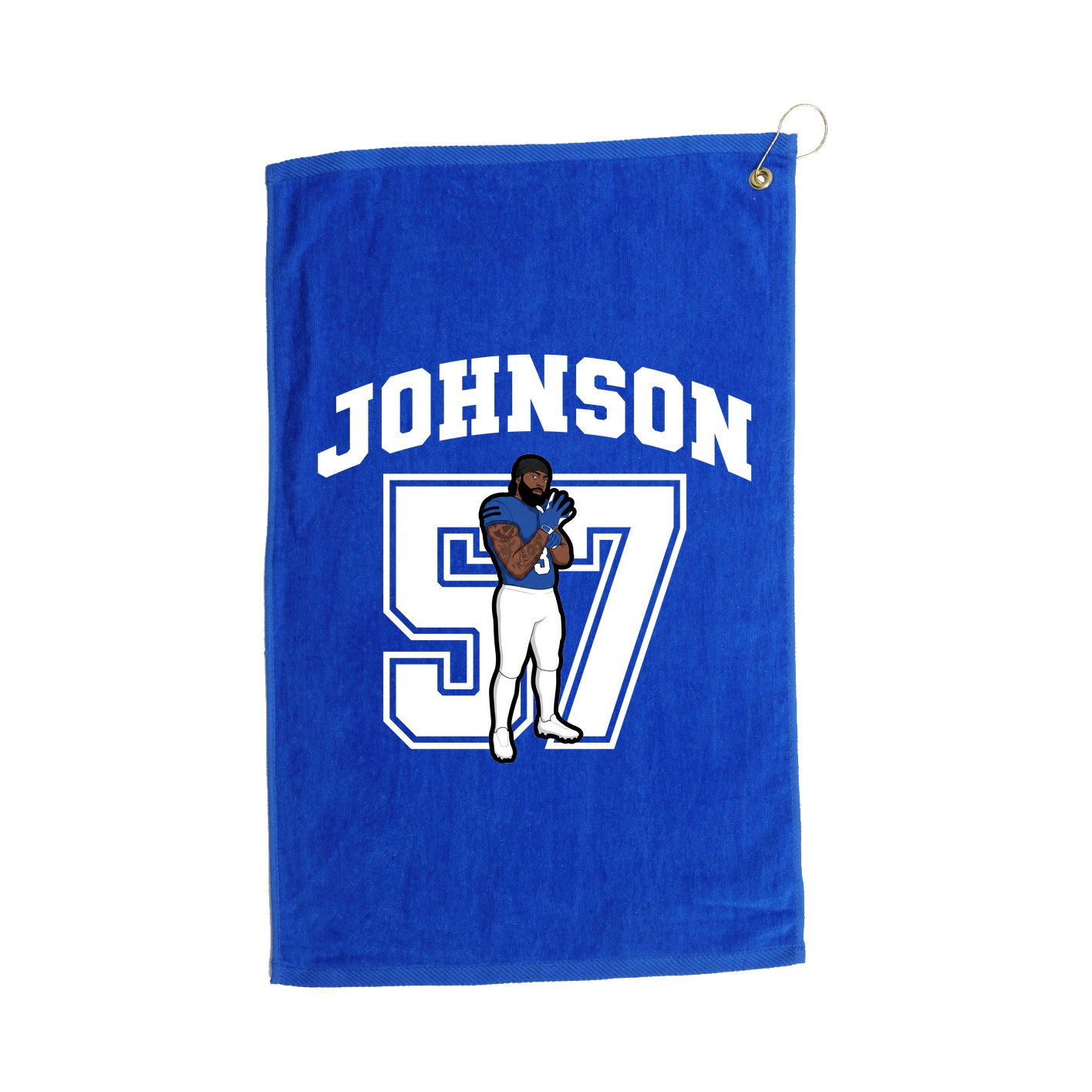 Golf Towel — Number in Royal